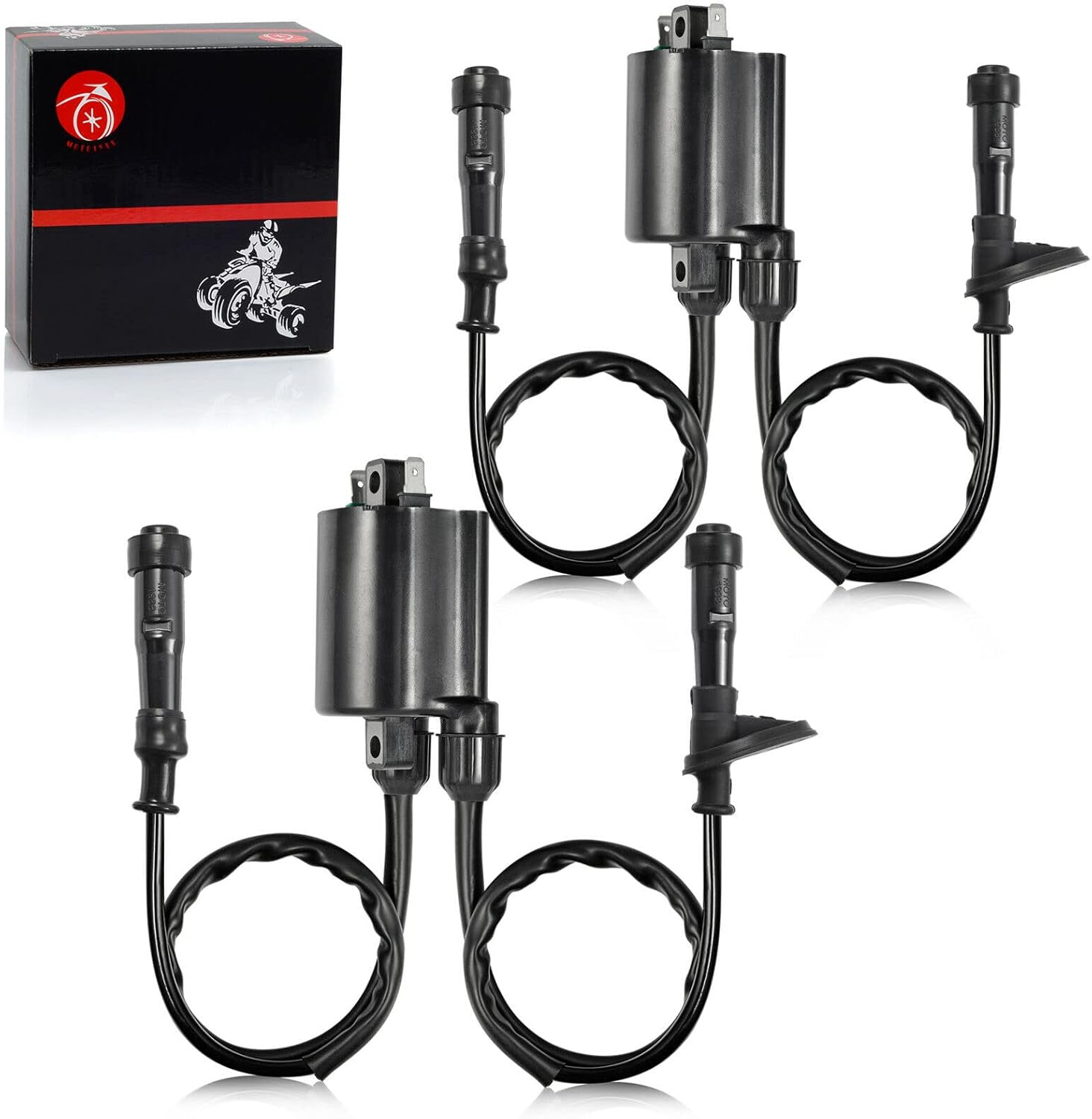 MOTO1988 2Set of Ignition Coil & Spark Plug Cap for HONDA Shadow 750 Shadow ACE 750 Aero 750 Spirit 750 VT750 1998-2019 image number 6