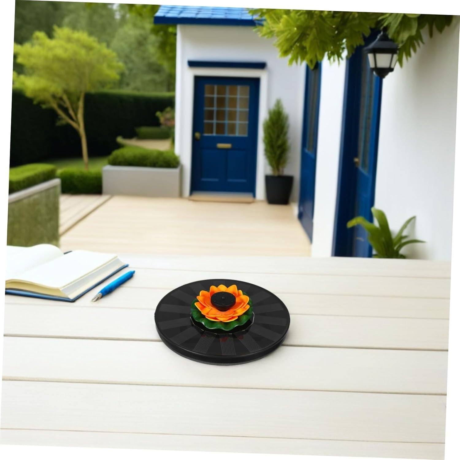 Gatuida Solar Powered Lotus Floating Fountain Solar Fountain Pump for Bird Bath Garden Pool Outdoor Water Feature Easy Installation image number 2