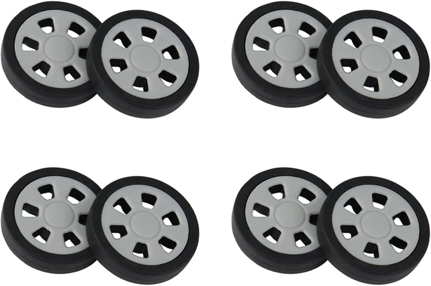 8X Luggage Accessories Wheels Aircraft Suitcase Pulley Rollers Mute Wheel Wear- Parts Repair 50X12Mm image number 1