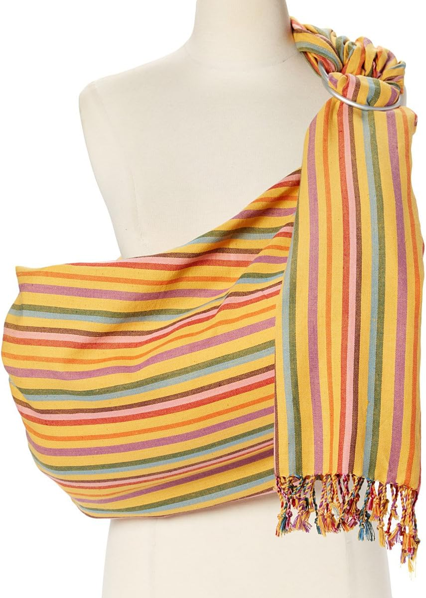 Hip Baby Wrap Ring Sling Baby Carrier for Infants and Toddlers - 100% Soft Cotton Baby Wraps Carrier for Babies 8-35 Lbs - Perfect Baby Shower Gifts Moms and Dads - Nursing Cover (Summer Rainbow)
