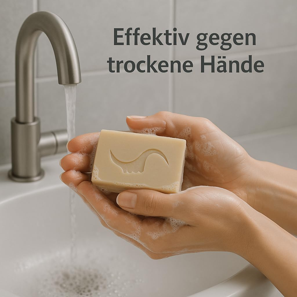 Skineco Natural Soap Sensitive | 5 X Sustainable Goat'S Milk Soap | Solid Shower Gel | Piece Soap for Dry Sensitive Skin | Body Soap | Hand Soap | image number 5