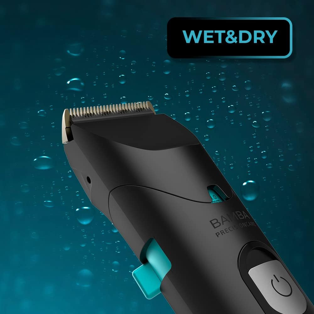Cecotec Bamba Precisioncare Wet & Dry Hair Clipper, Lithium Battery, 120 Minutes Battery Life, Titanium Coated Stainless Steel Blades, IPX6, Wired Mode, Includes 8 Combs image number 2