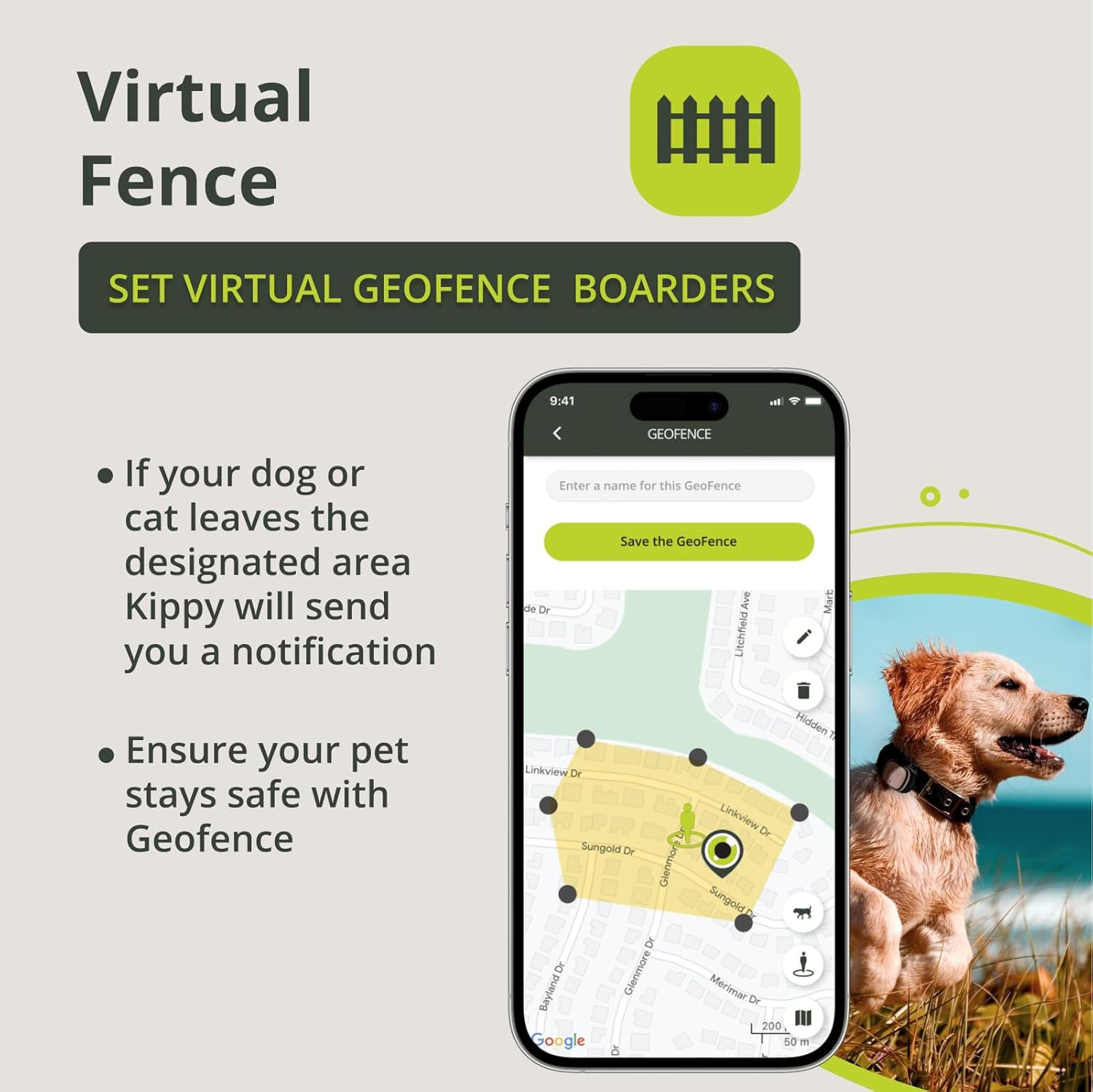 KIPPY - GPS Pet Tracker Collar Evo - Health and Activity Tracker &ndash; Satellite Dog and Cat Tracker for Collar - Waterproof Dog Tracker GPS - Locator with Instant Alerts and LED - Brown image number 4