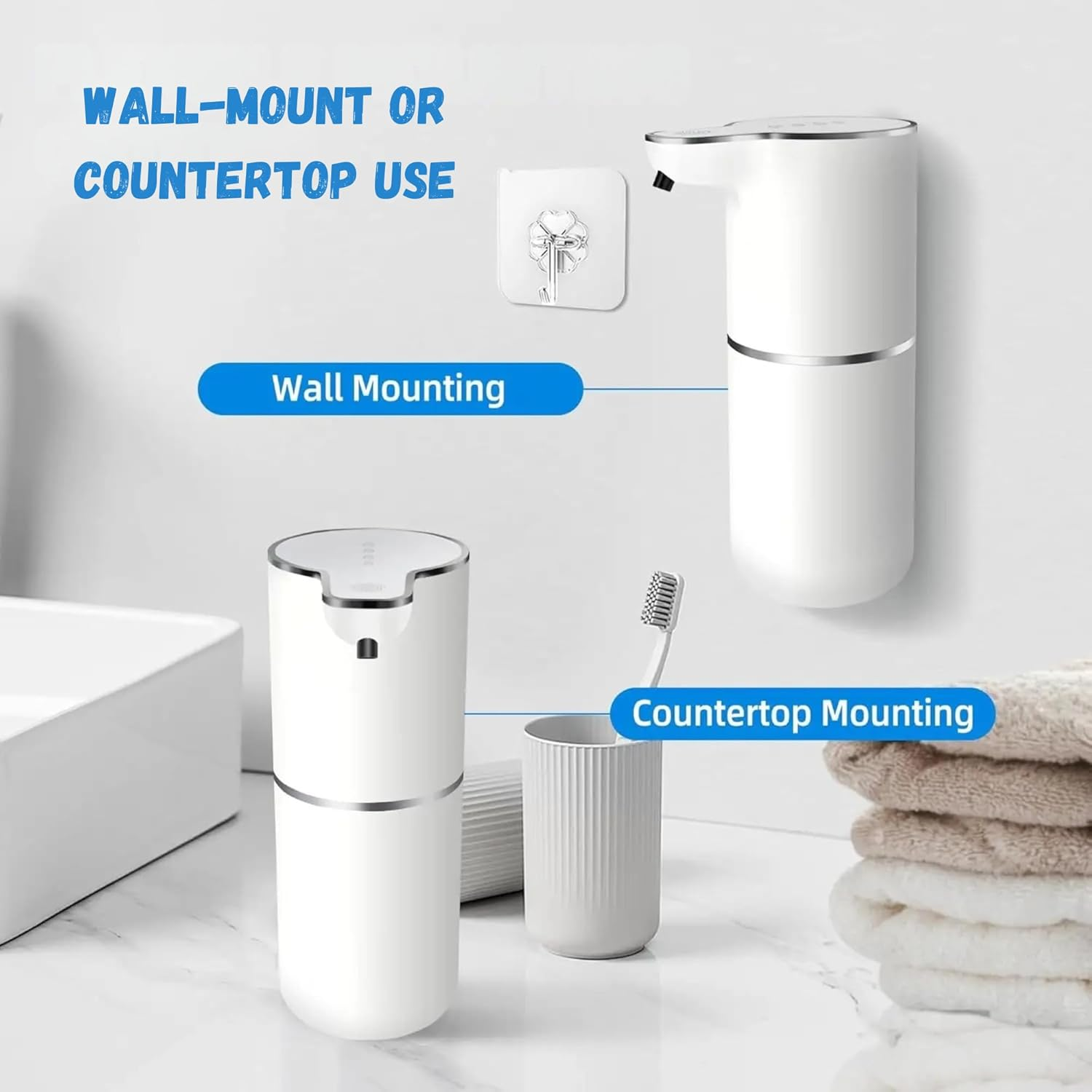 Auto Sensor Foam Soap Dispenser &ndash; Black | 350Ml Capacity | 4-Speed Adjustable Foam | Rechargeable 1200Mah Battery | ABS+PP Durable Build | Touchless Hand Wash with USB Charging image number 5