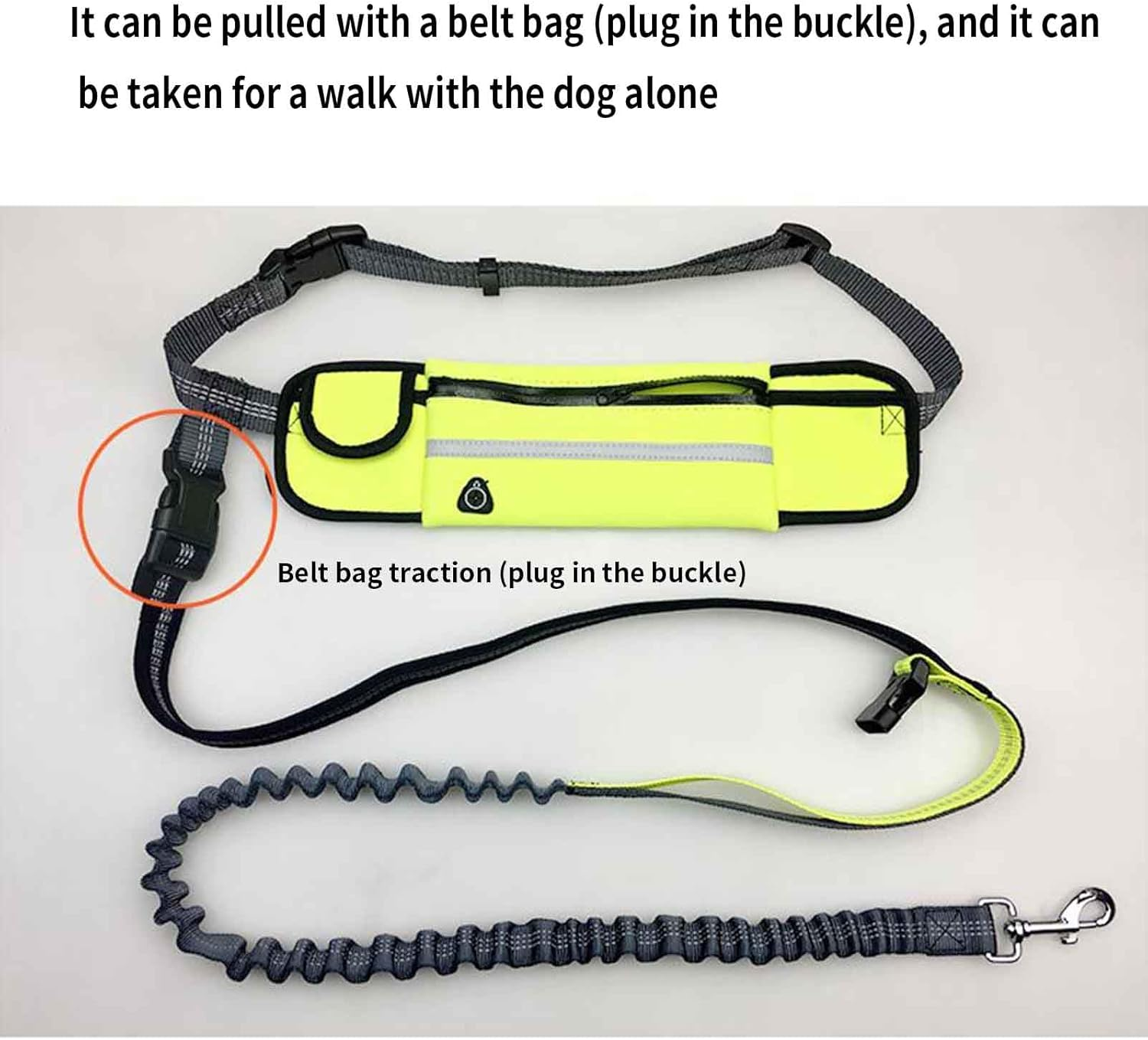 Rope Dog Lead Dog Leads for Medium Dogs Dog Leash Retractable Long Belt 1.6M with Carabiner Small Dogs Buckle Drawstring Hook Loop Large Capacity Waterproof Storage Waist Bag (2.5X130Cm,Blue)