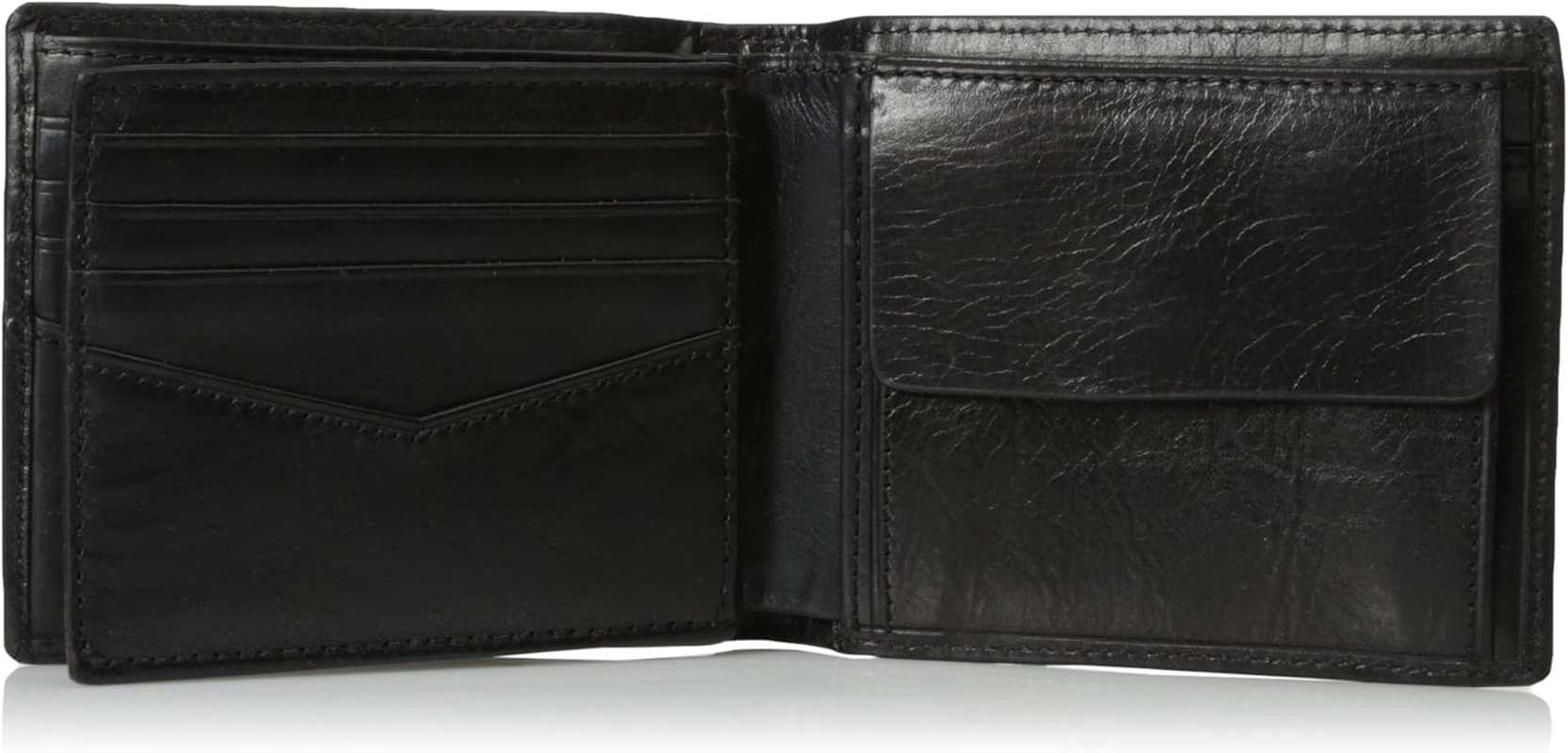 Fossil Men'S Ryan Leather RFID Blocking Large Coin Pocket Bifold Wallet image number 6