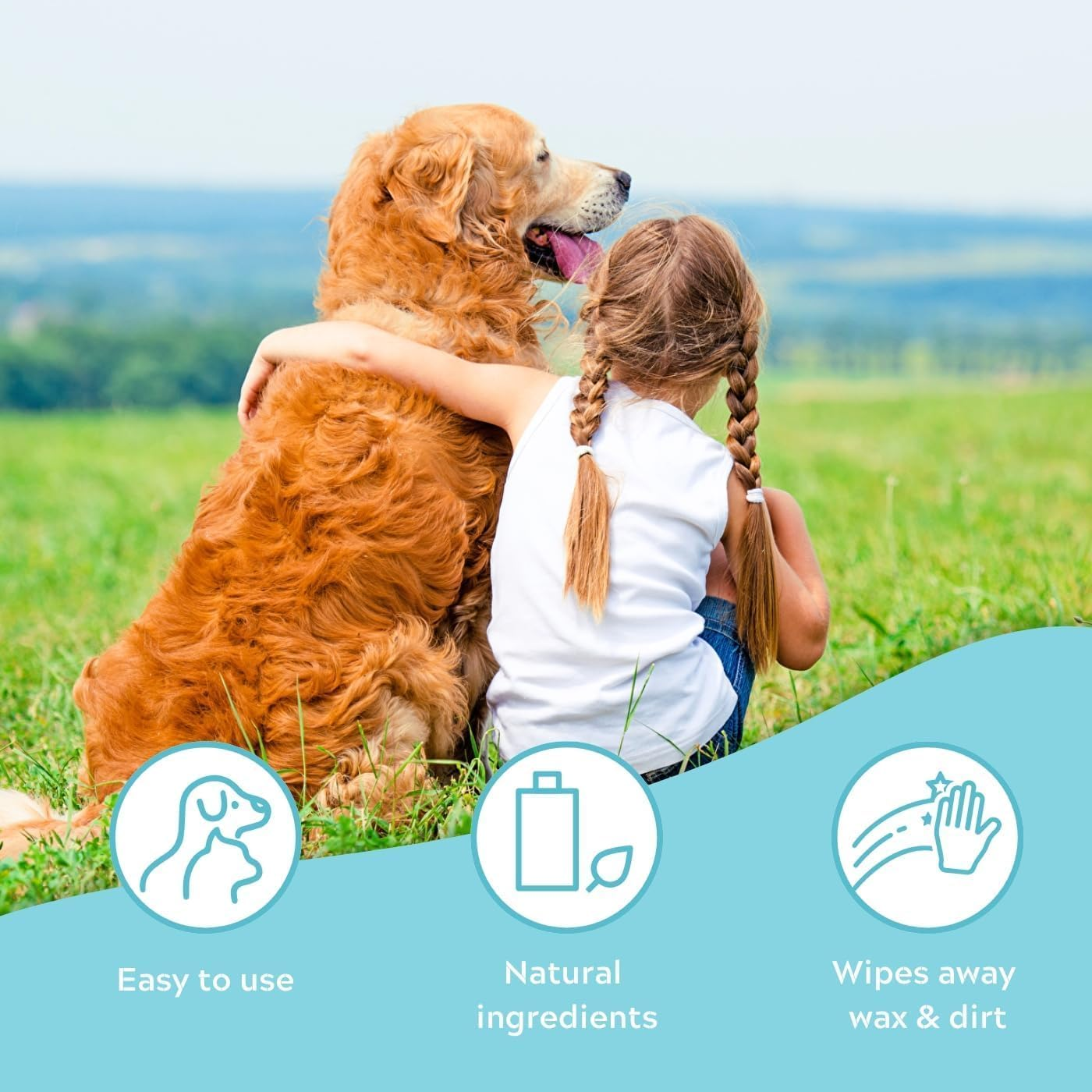 Mumoo Bear 50 Counts Ear Cleaner Finger Wipes, Dog Ear Cleaner, Grooming Kit Care for Dogs and Cats, Soft & Easy Cleaning Pads, Remove Wax, Dirt & Stop Smelly, Itchy, Non-Irritating-Upgraded image number 4