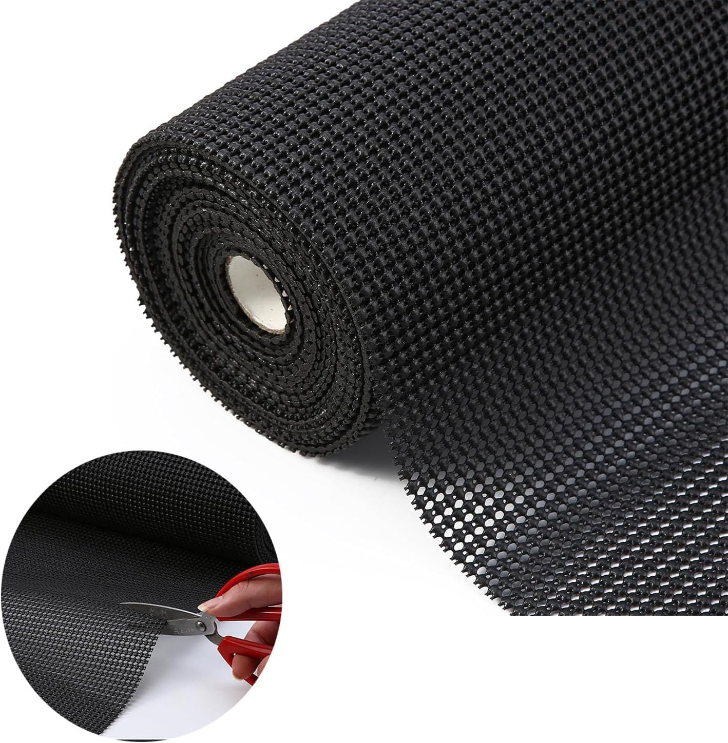 Taicols Shelf Drawer Liners Non Adhesive Non Slip Strong Grip Liner for Kitchen Cabinets Storage Shelves Liner Refrigerator Mats Easy to Cut Multipurpose Reusable Durable Washable 30*150Cm (Off-White) - Brown image number 2