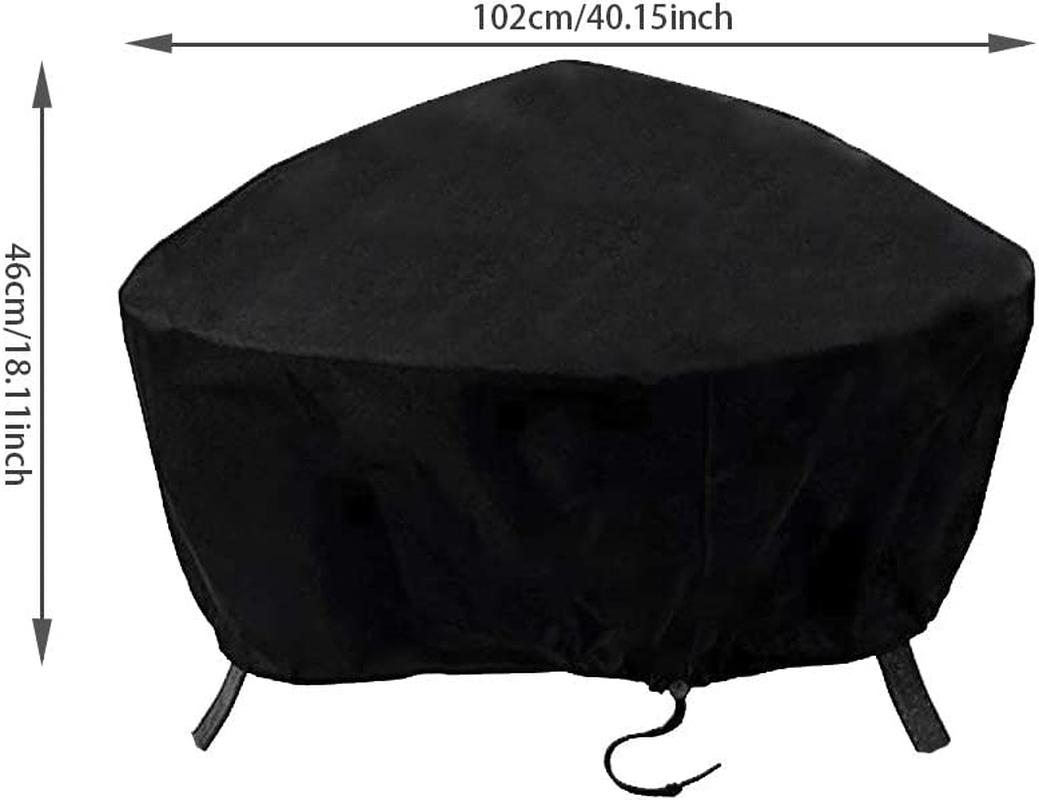 Valuehall Fire Pit Cover Waterproof 600D Outdoor Bowl Table Cover round Fire Pit Cover Patio Protective Cover V7084B (40 Inch) image number 4