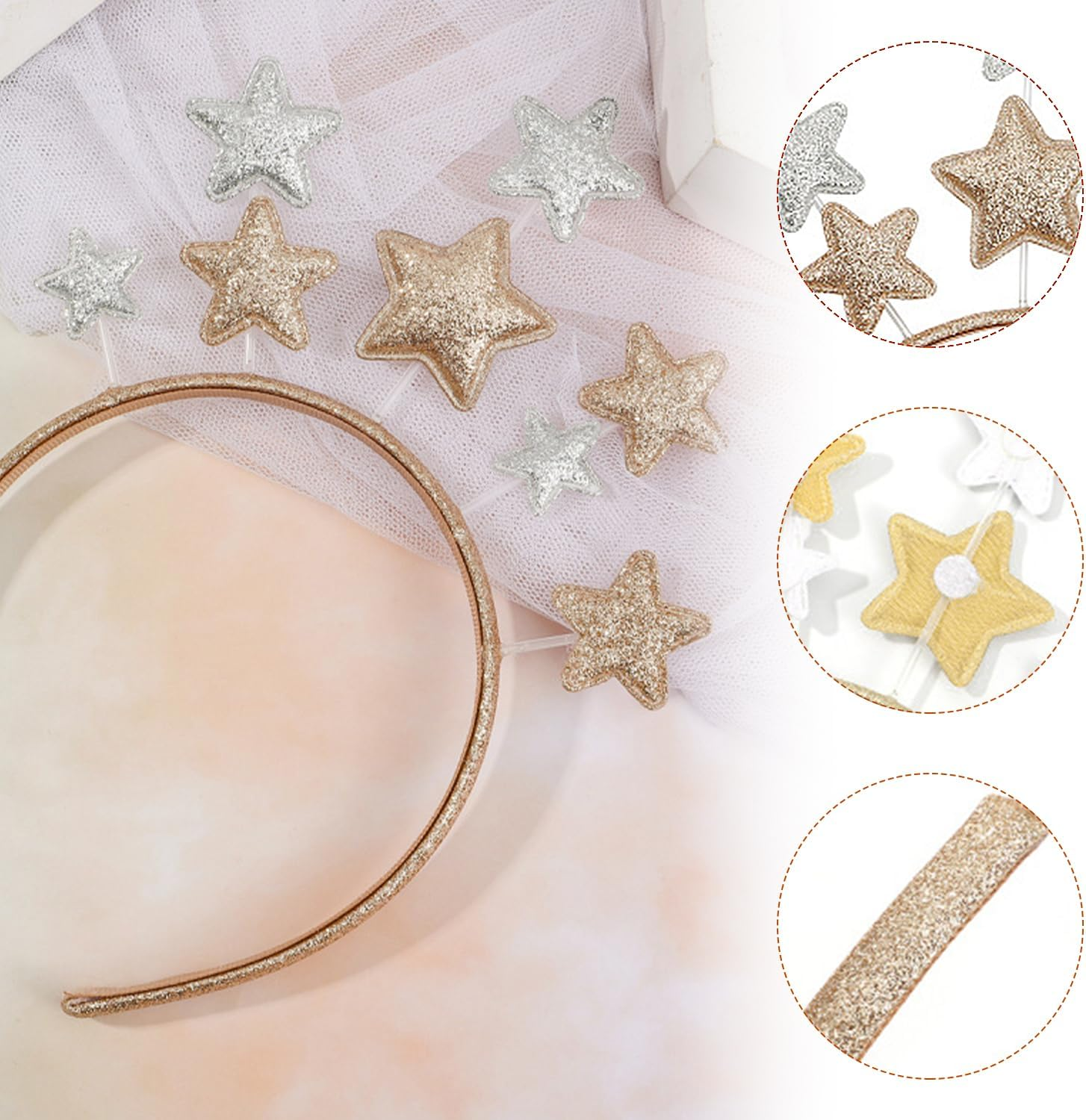 2 Pieces of Star Headbands, Girls&rsquo; Hair Accessories, Creative Five-Pointed Star Headbands, Photo Props, Holiday Party Decorations image number 5