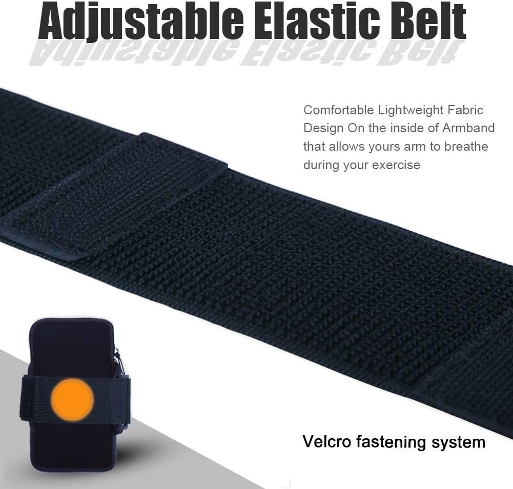 Phone Holder for Running Armband Iphone 16 16E 15 14 13 12 11 Pro Max XS XR plus Mini Galaxy Ultra Edge S25 S24 S23 S22 S21 S20 Note 20 10 Pouch Bag,Arm Band Sleeve Fit Sport Gym Hiking Black image number 1