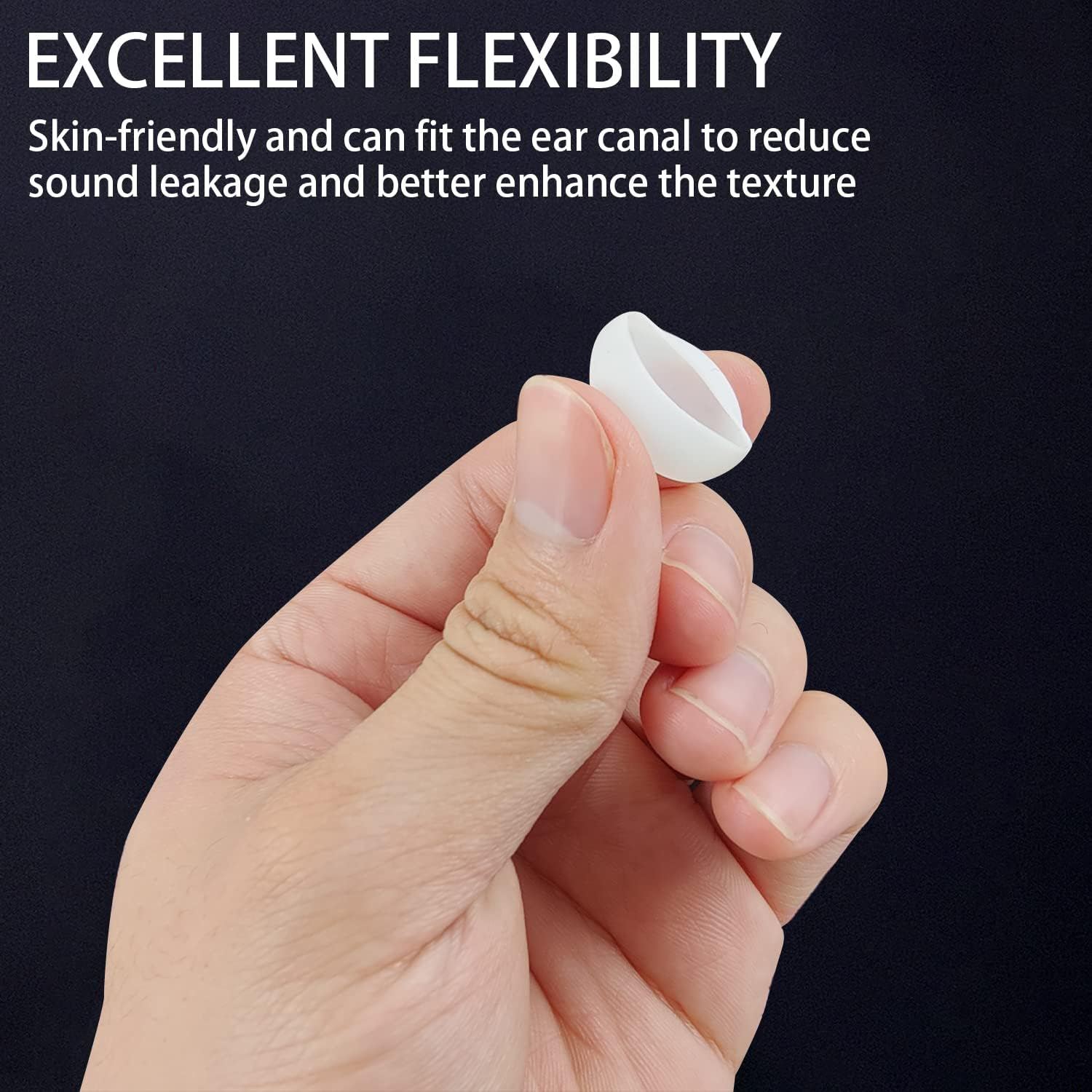 TORMEN 4 PCS Soft Silicone Earbud Covers - Anti-Slip and Anti-Drop Sport Ear Tips - Compatible with Iphone Ear Tips (Transparent, - Gray Transparent image number 6
