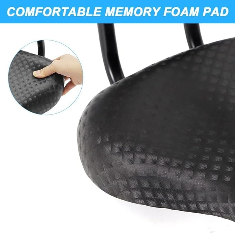 Bicycle Saddle with Soft Backrest Support, Electric Bike Tricycle Wide Comfortable Seat Padded Mountain Bike Cycling Cushion image number 1