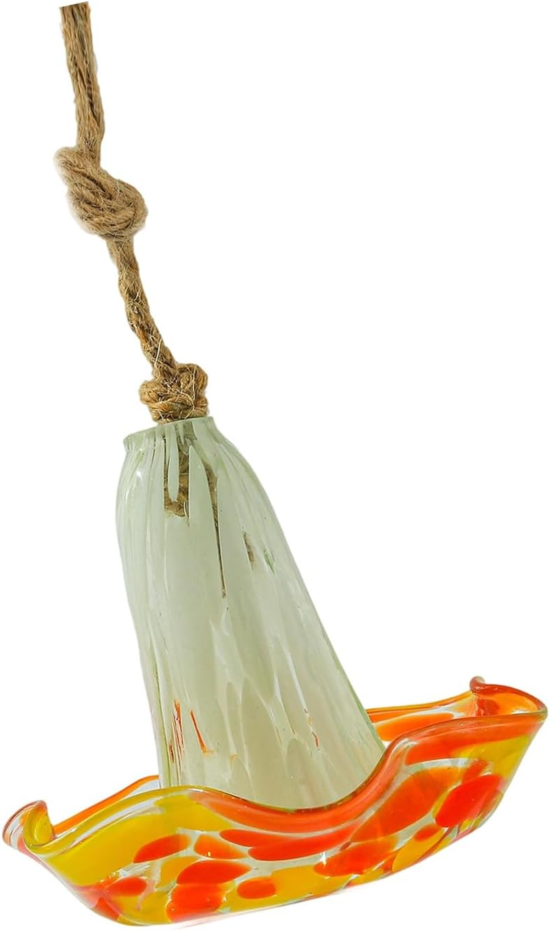 Glass Hummingbird Feeder Outdoor Waterer Fit for Natural Habitats Bird Lovers Easy Setup Garden Decoration Hummingbird Attractor Feeder Weather Resistant