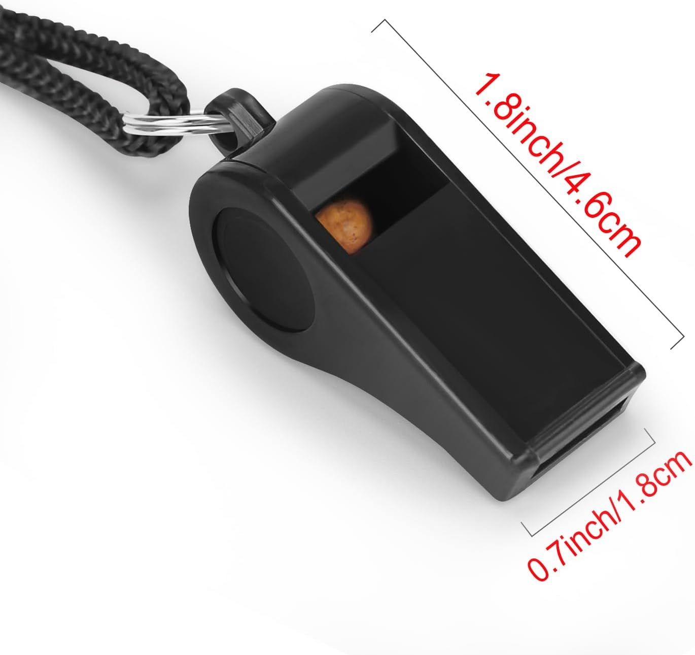 Fya Sports Whistle with Lanyard, Very Loud Black Whistles Great for Coaches, Referees, Outdoor Sports image number 4