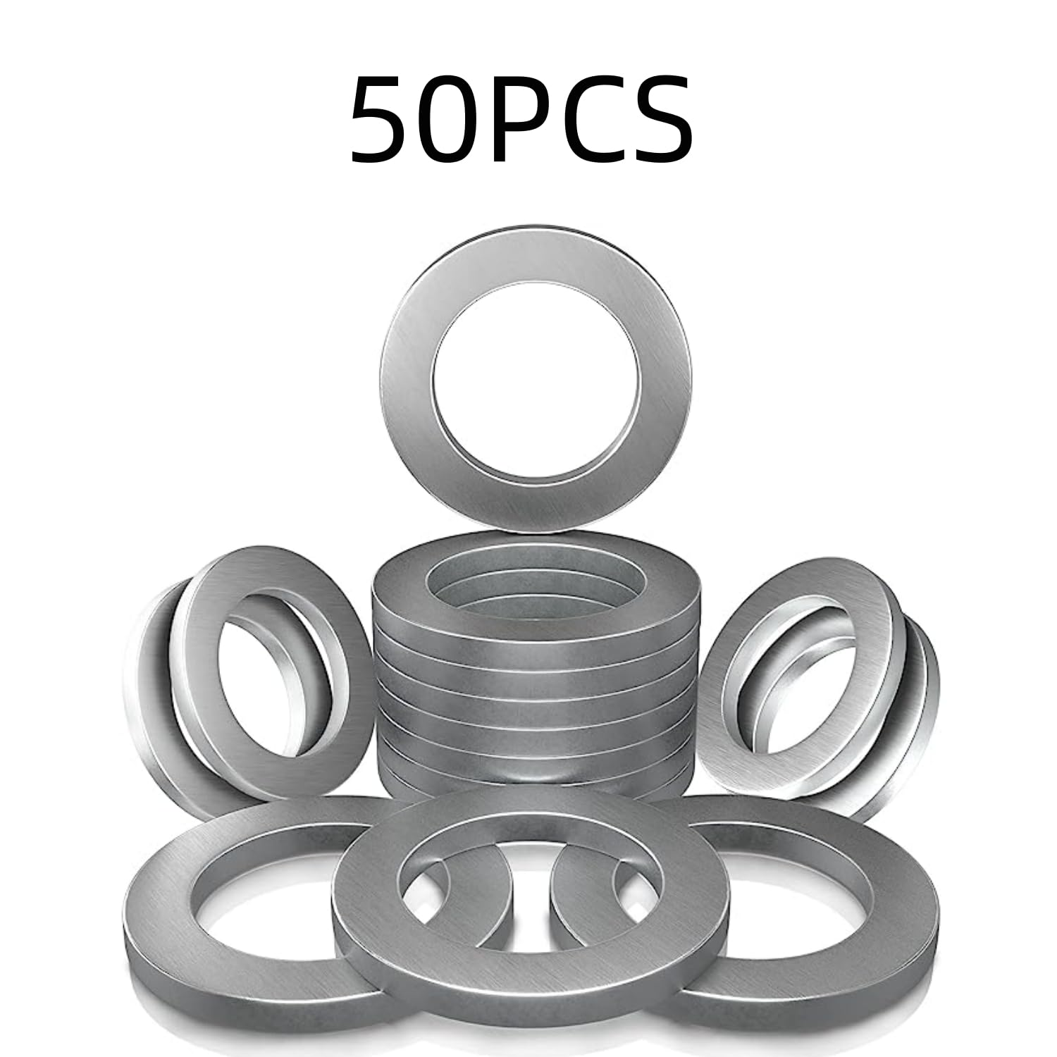 50PCS Aluminum Crush Washers Car Flat Sealing Gaskets Oil Sump Plug Washer Drain Plug Gaskets Plate Rings 20Mm OD 14Mm ID 1.5Mm Thickness image number 1