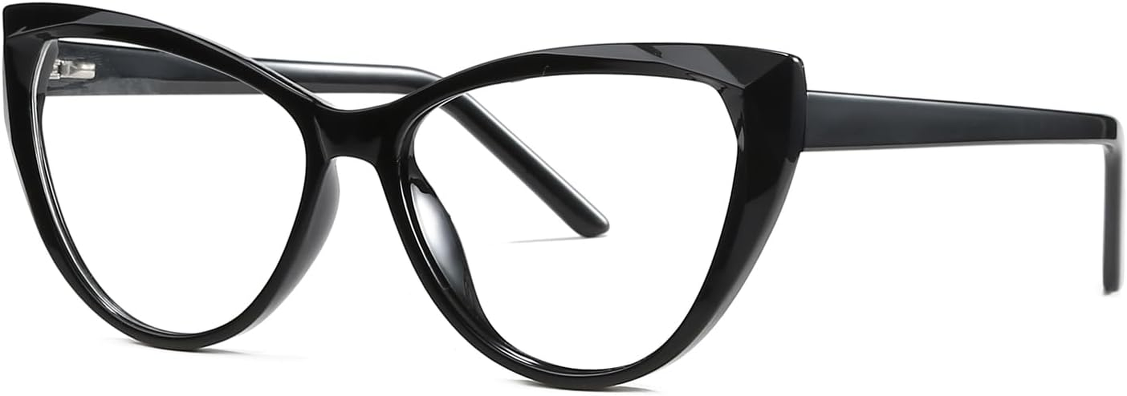 Blue Light Glasses Cateye Women Fake Eyeglasses anti Eye Strain Computer Glasses Clear Lens - Champagne image number 6