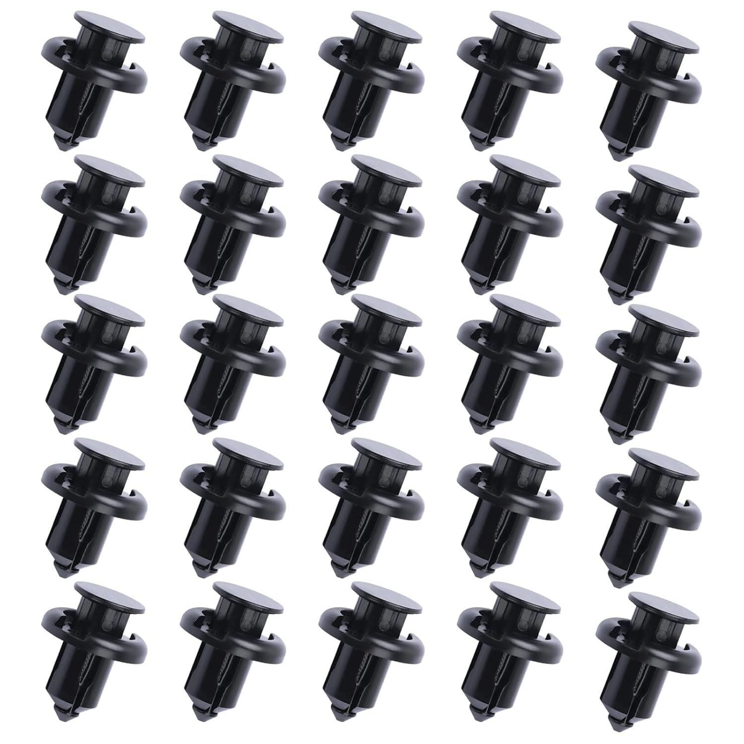 Kuskins 20Pcs Front Bumper Push-Rod Clips RUIFUU 10Mm Nylon Clip Push-Type Retainer Clips Push Pin Screws Fender Liner Clips Compatible with Honda CR-V Accord Civic Acura 91503-SZ3-003