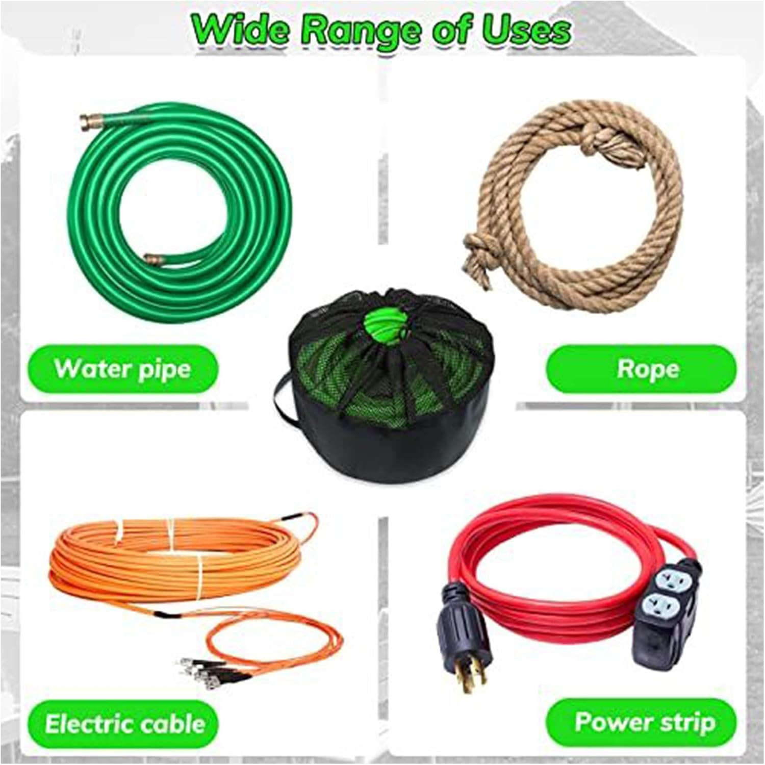 RV Hose Bags, RV Sewer Hose Storage with Drawstring Mesh Top, round Cable Organizer Bag, Storage Utility Bag for Sewer/Drink Water Hoses & Electrical Cords