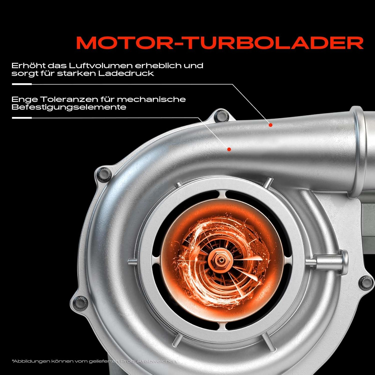 Frankberg 1 X Turbocharger Diesel Compatible with Nemo Box AA 1.4L 2008-2010 Nemo Estate 1.4L 2009-2010 Bipper AA 1.4L 2008-2024 Bipper Tepee 1.4L 2008-2024 Replace# 9661557 480 image number 3