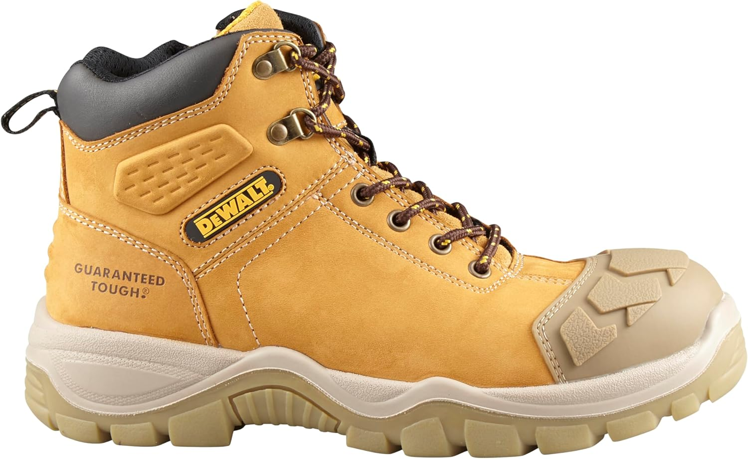 Dewalt Ashton Pro Mens Safety Boots - Full Grain Nubuck Leather Desert Steel Toe Boots with Side Zip and Anti-Slip Outsole - Non Slip Ankle Work Boots image number 4