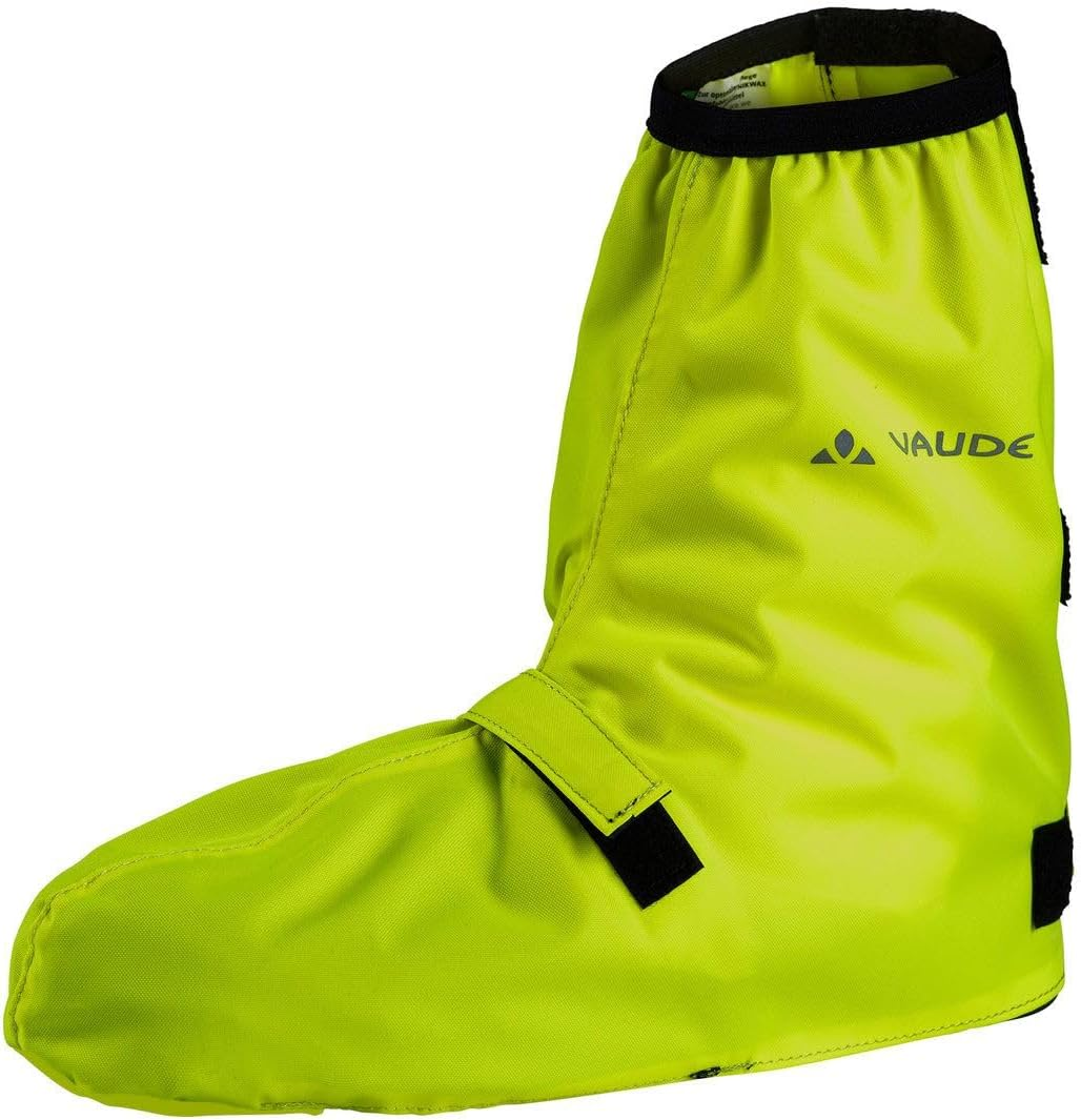VAUDE Bike Gaiter Short - Waterproof Shoe Cover with Reflective Elements - Breathable Cycling Overshoes with Full Length Velcro Closure