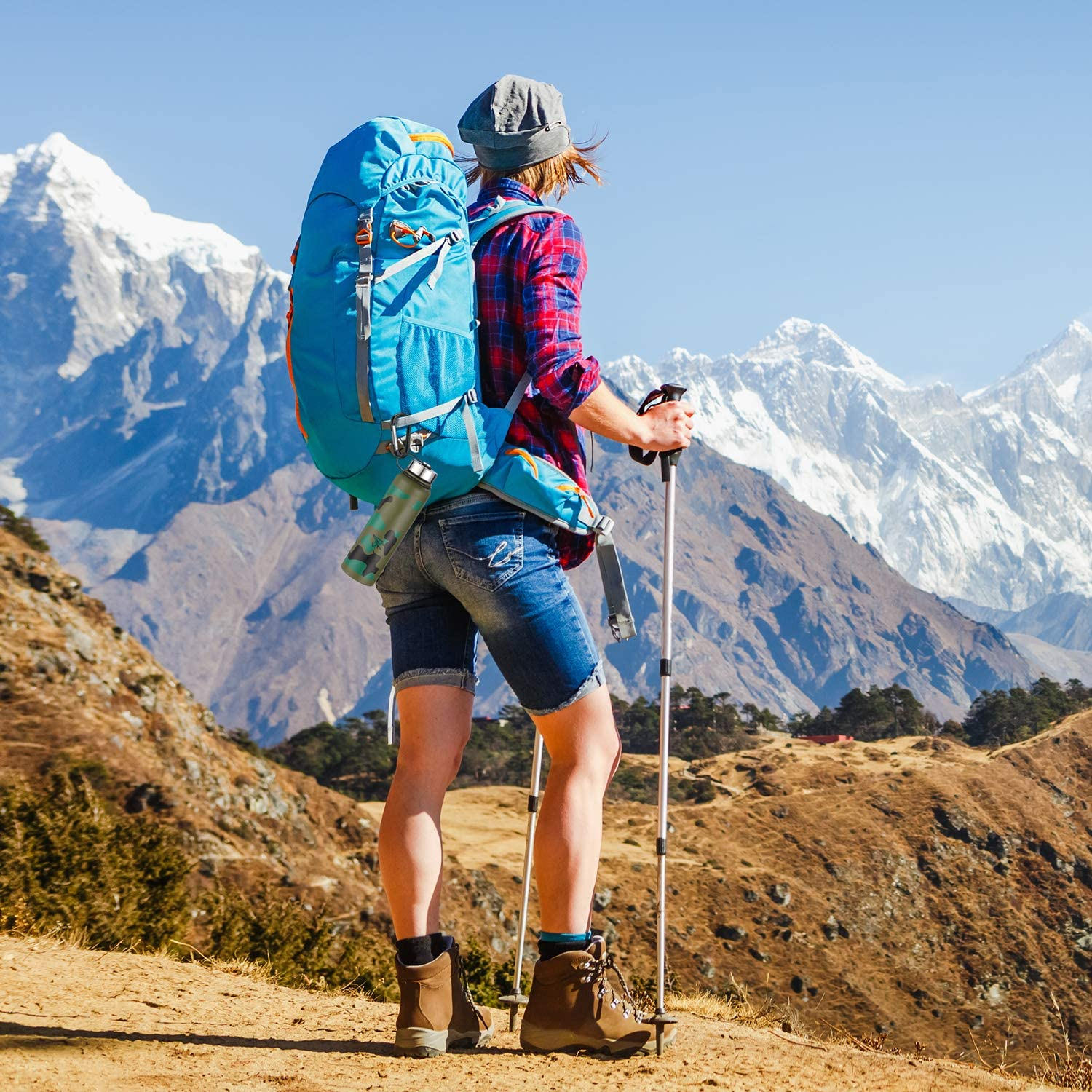 Sprookber 3" Aluminum Carabiner D Ring, Caribeener Clips, Spring Snap Hook for Keychain Clip, Set of 10 (Black) - Blue image number 5