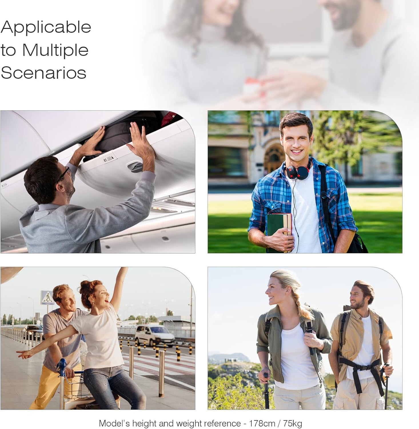 SPAHER Underseat Cabin Bags Wizzair 40X30X20 School Travel Backpack for Women Men School Bags Carry on Luggage Backpack Waterproof Casual Sports Backpack Daypack 25L image number 2