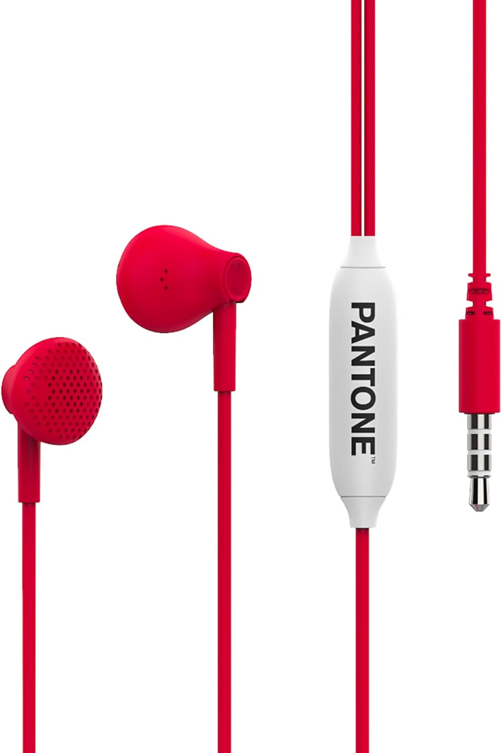 Celly, Pantone Line In-Ear Headphones with Drop Capsules, Remote Control and Built-In Microphone, Cable Length 1M, 3.5Mm Jack Connector, Red image number 2