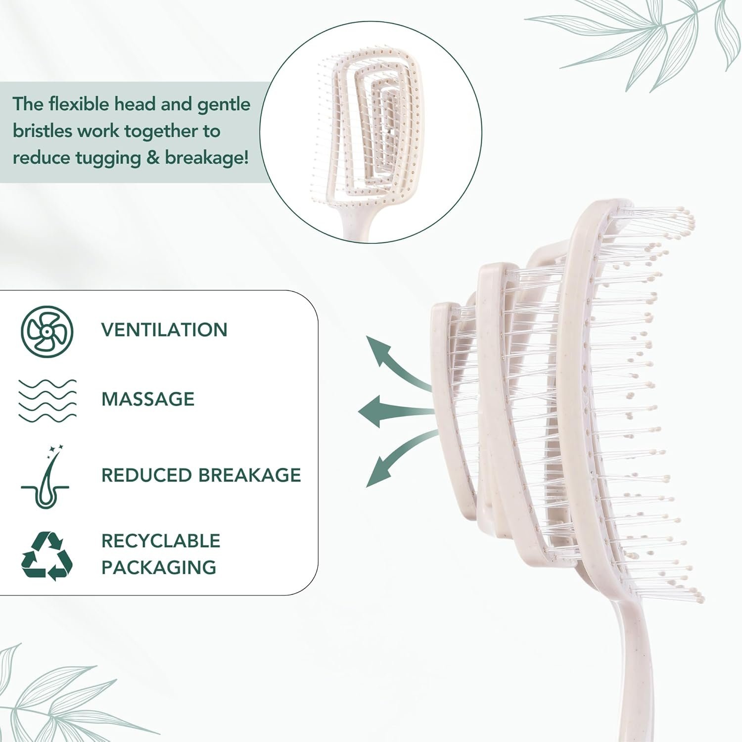 So Eco Flexi Paddle Detangling Hair Brush image number 1