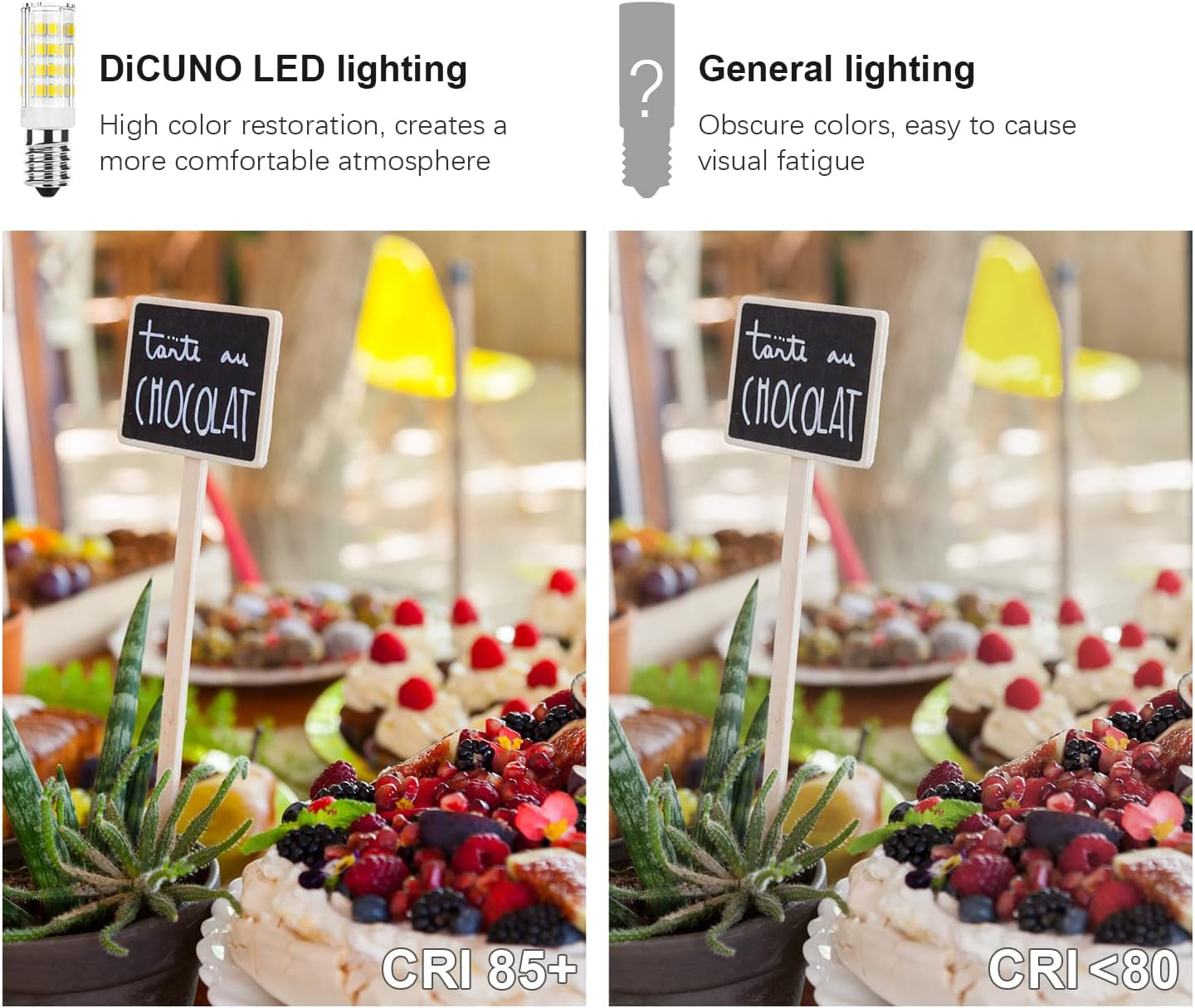 Dicuno E14 LED Light Bulb 4W (40W Halogen Equivalent), Daylight White 6000K 400LM, 220V, Non-Dimmable, Small Edison Screw Bulb for Fridge/Cooker Hood, 6-Pack image number 5