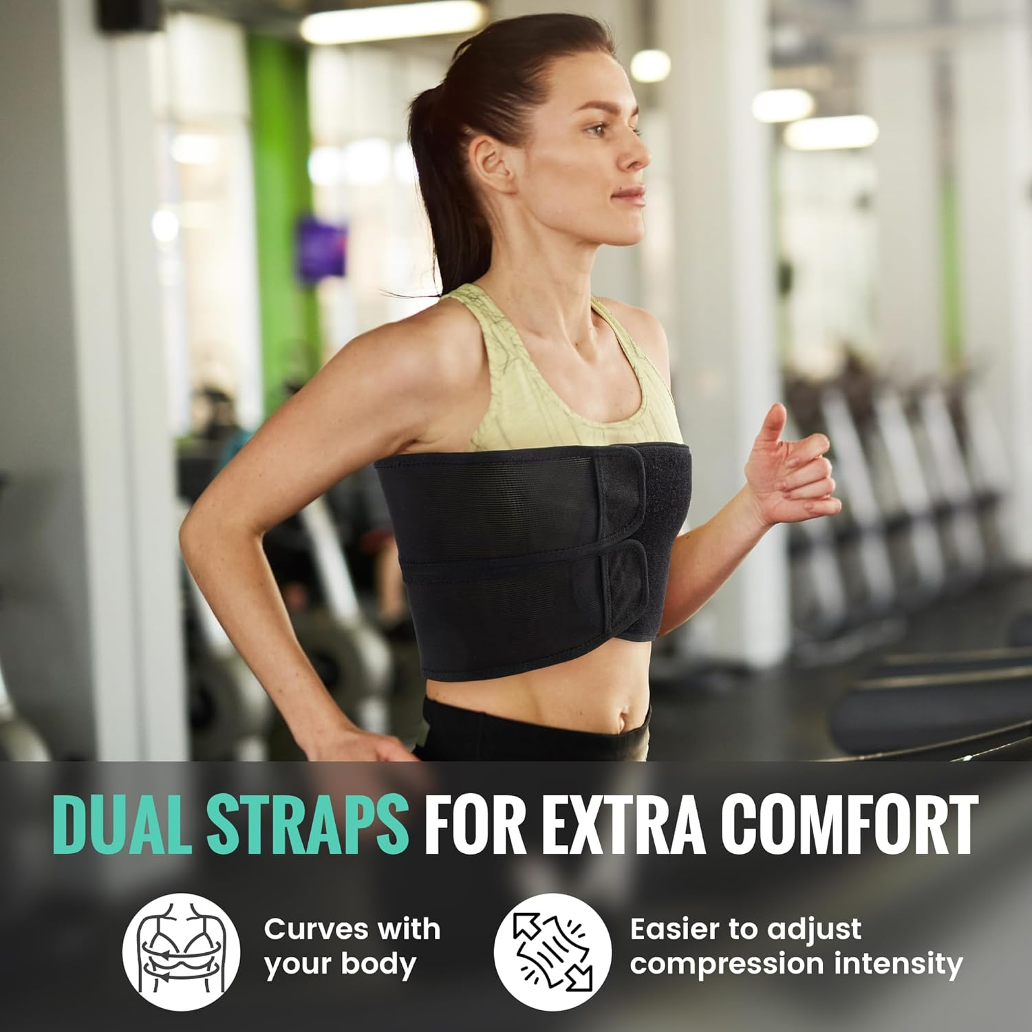 Rib Injury Fixation Belt for Fracture Protection, Postoperative Compression Abdominal Belt Wrapping, and Chest Support. image number 2