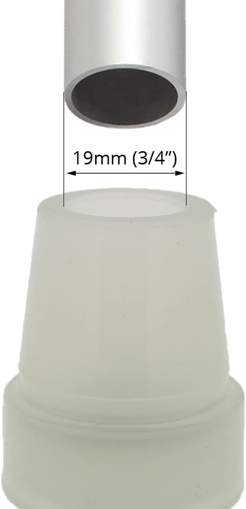 2Pcs: 19Mm 3/4" Glow in the Dark Rubber Ferrules Tips for Walking Sticks & Canes - by Lifeswonderful image number 2