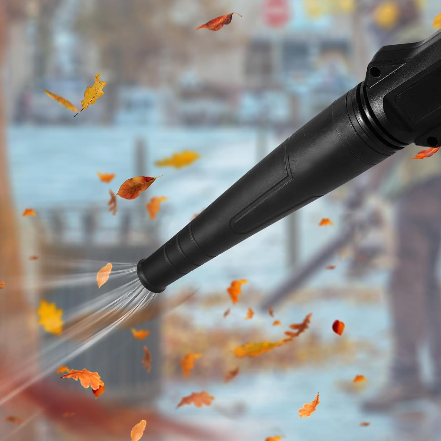 Mingzhe 21V Lightweight Battery Powered Leaf Blowers for Patio, Yard, Sidewalk,Small Leaf Blower，2-In-1 Blower & Vacuum Cleaner Wi Infinite Speed Control Switch image number 4