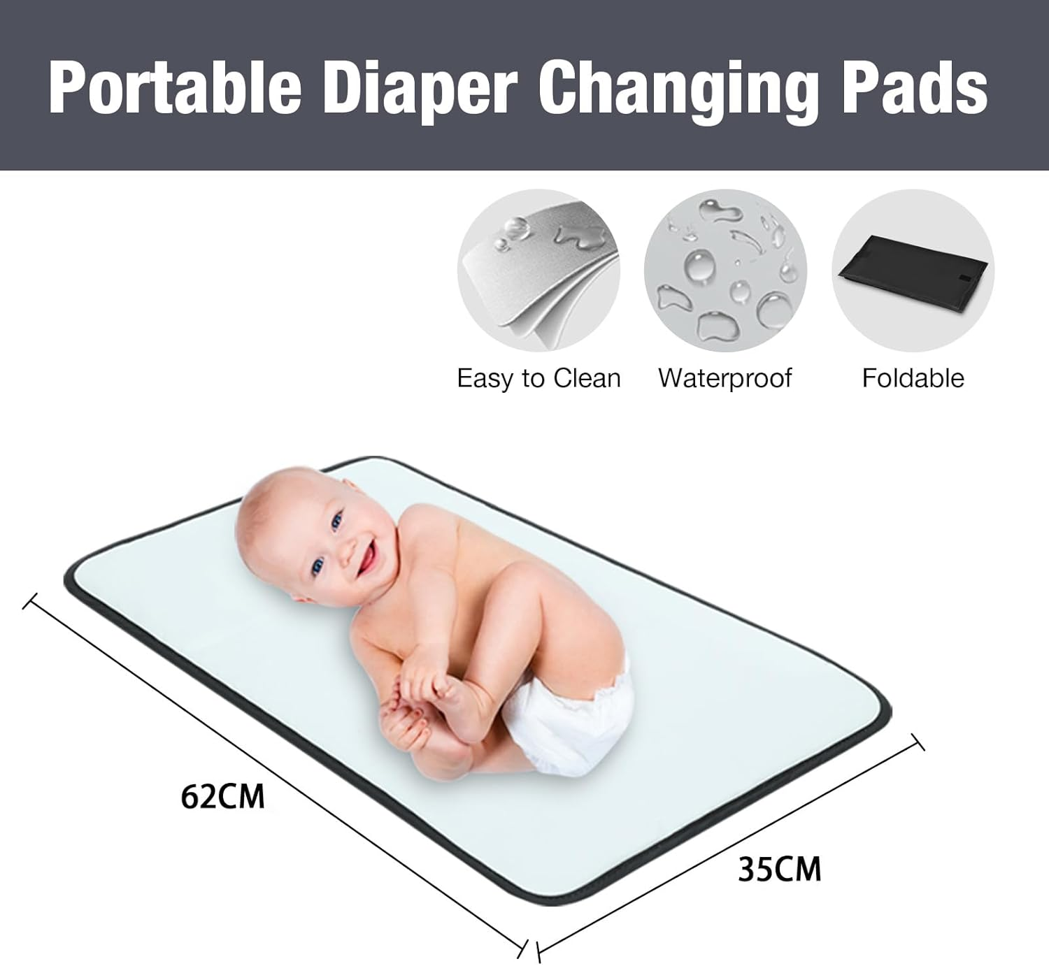 Lekebobor Nappy Bag, Multifunctional Baby Bag Backpack, Expandable 25L-37L Diaper Bag Nappy Changing Bags with Changing Pad and Earphone Hole for Mom, Black image number 2