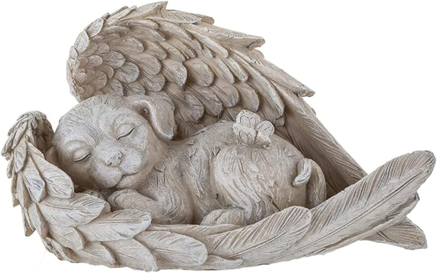AOTOPYU Cat Dog Angel Pet Memorial Grave Marker Tribute Statue, Decorative Pet Memorial Animal Garden Statue, Polyresin, Memorial Stone Cat/Dog, Dog Angel Memorial Statue (Angel Dog) image number 5