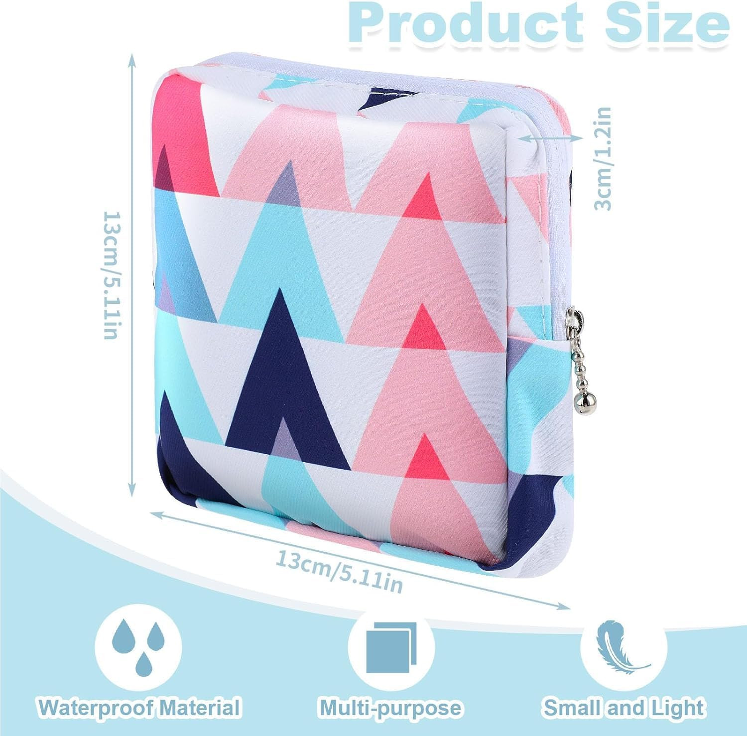 Sanitary Napkin Storage Bags, Period Pad Pouch, 4-Piece Sanitary Napkin Organizer Bag Period Pad Pouch,Period Bag Sanitary Napkin Storage Bag Tampon Bag Tampon Pad Bag for Women and Girls image number 5