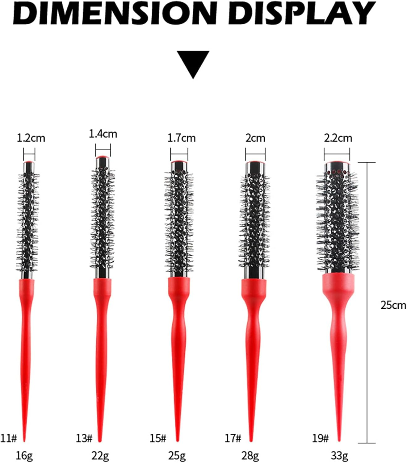 Round H Brush for Woman Blow Drying Volume Curling & Straightening H Brush image number 3