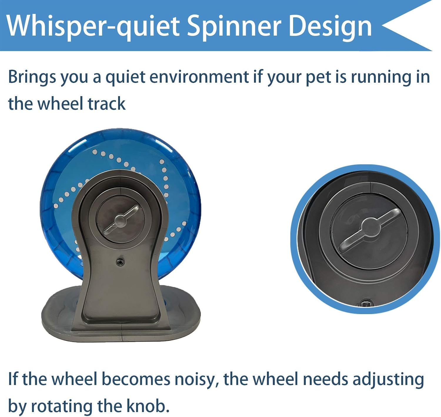 Petest Hamster Exercise Wheel, Silent Spinner Hamster Running Wheels, Diameter 6.7 Inch, Blue image number 2