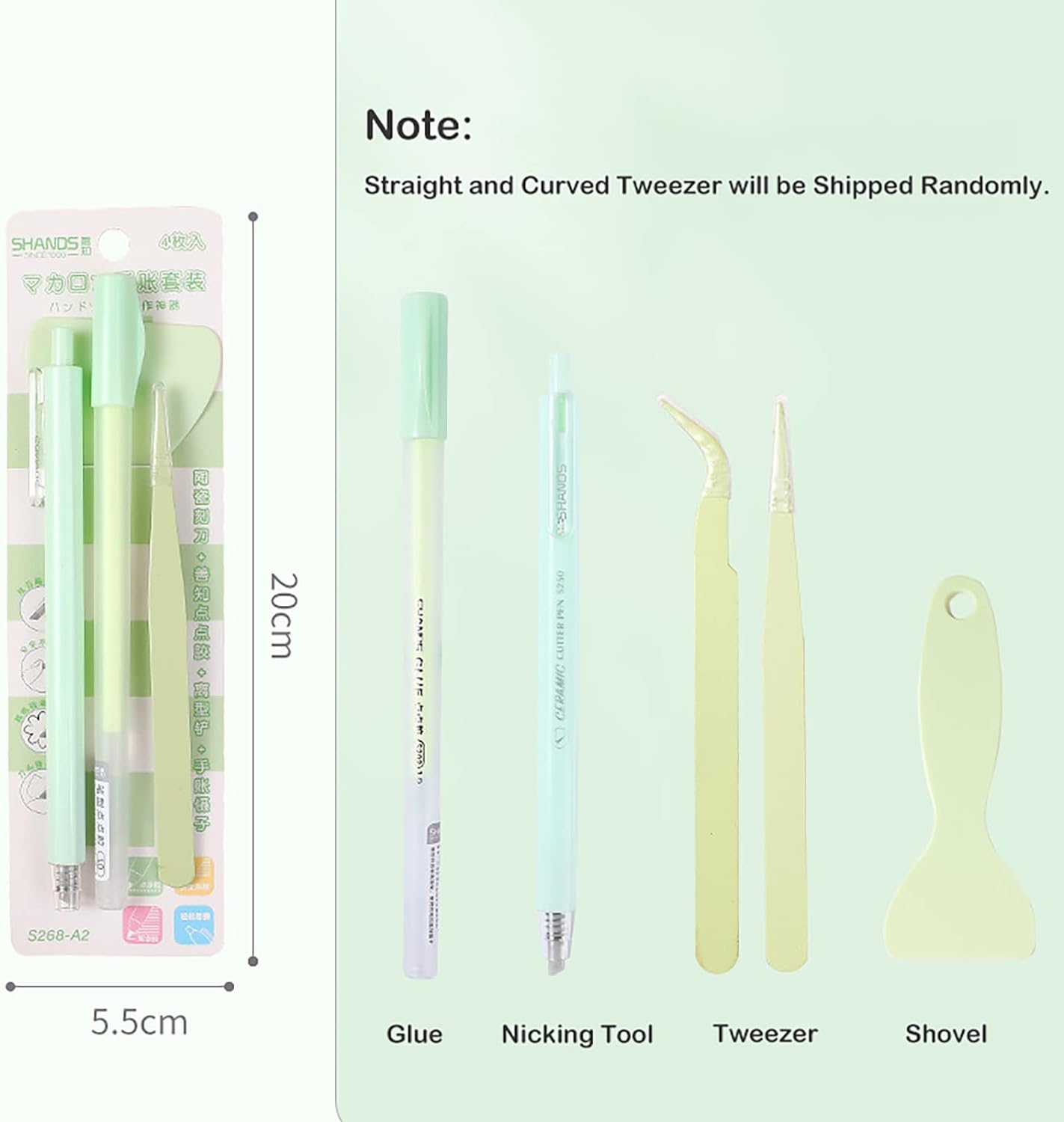 Doraking Scrapbooking Tools with Glue Tweezer Shovel Cutter Pen for Crafting, Scrapbooking, Card Making, Paper Crafts image number 5