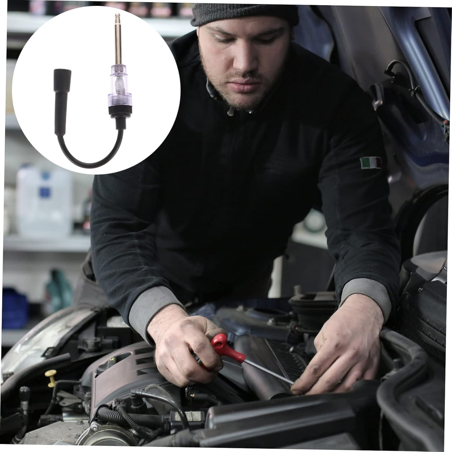 SUPVOX Spark Plug Tester Vehicle Spark Plug Detector Tester for Car Ignition System Check Automotive Engine Maintenance Tool image number 6