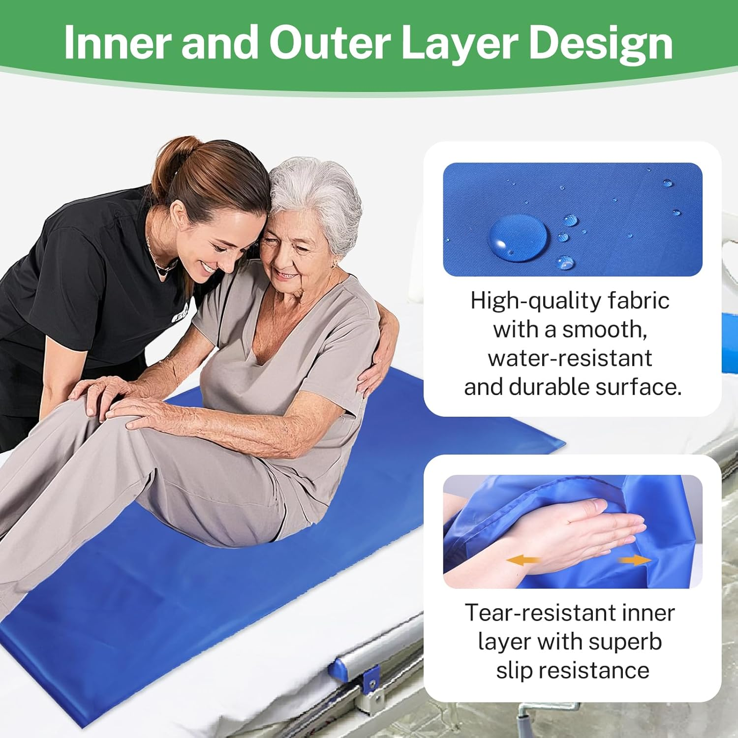 Slide Sheet,Tubular Positioning Bed Pad,Transfer Bedding Support,Tubular Transfer Sheet to Assist Moving Patients and Disabled,Suitable for the Elderly, Sick, Disabled, Pregnant Women, Etc. image number 4