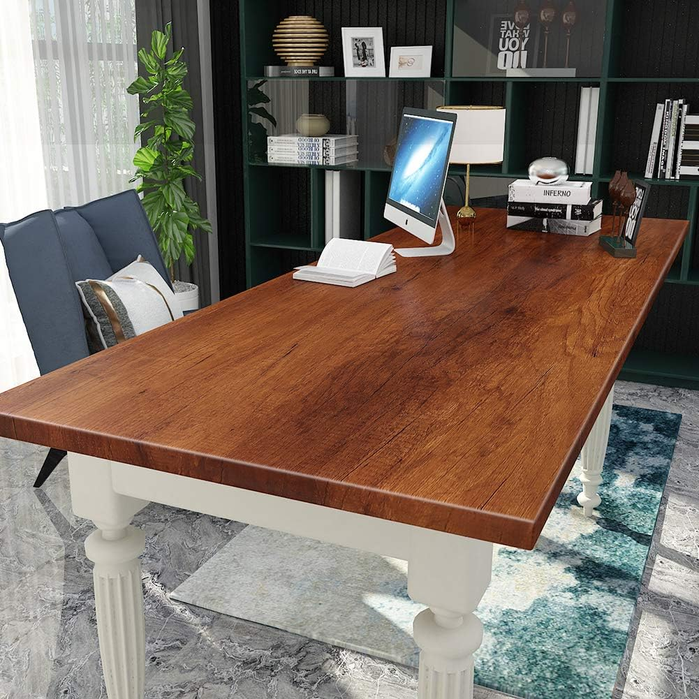 Livelynine 15.8X197 Inch Brown Wood Wall Paper Peel and Stick Kitchen Cabinet Wallpaper Adhesive Shelf Liner Wood Grain Vinyl Wrap for Cabinets Old Furniture Cupboard Wardrobe image number 6