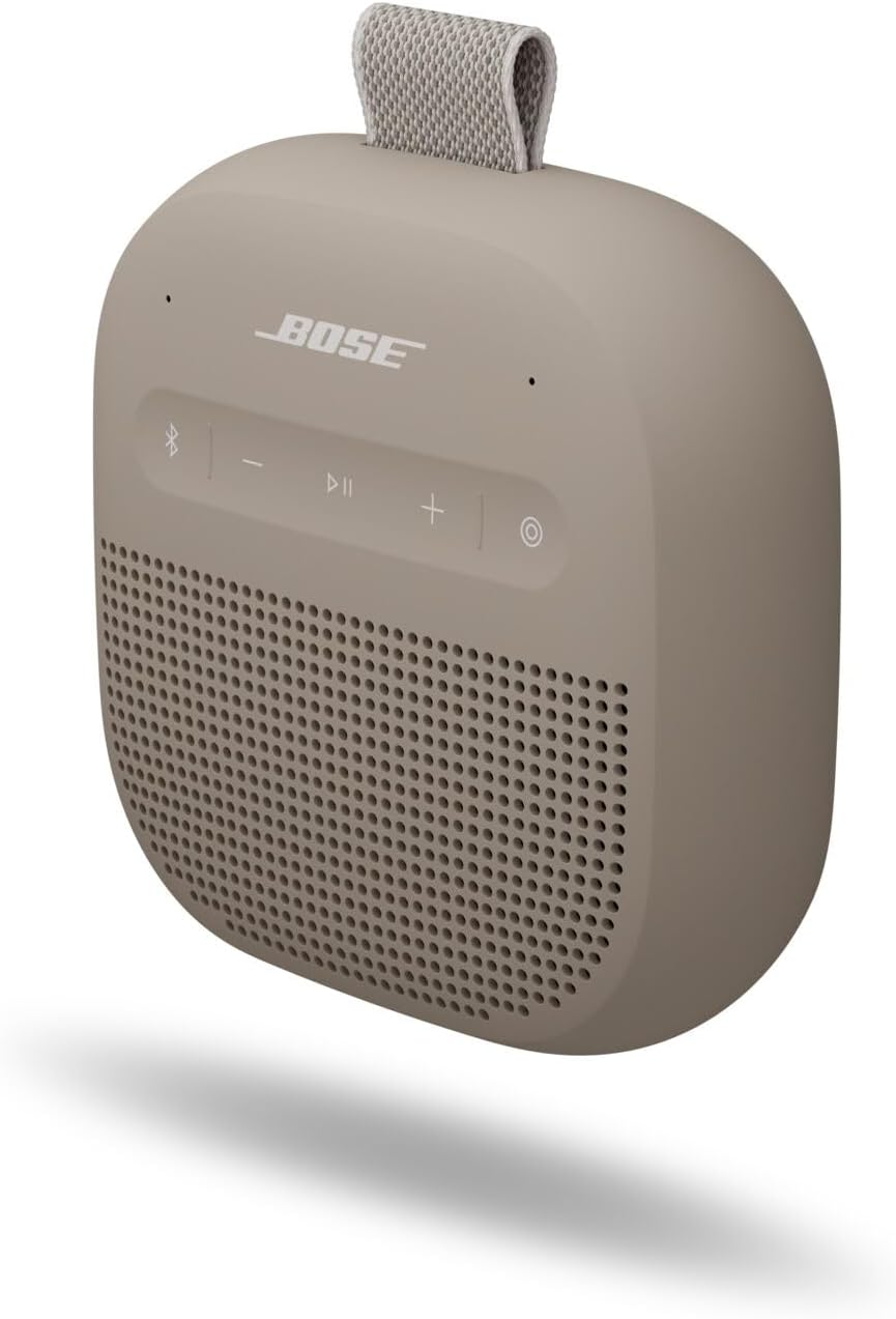 Bose Soundlink Micro Portable Bluetooth Speaker (2Nd Gen), Wireless Outdoor Speaker, up to 12 Hours Battery Life, Waterproof and Dustproof, Sandstone - Black image number 6