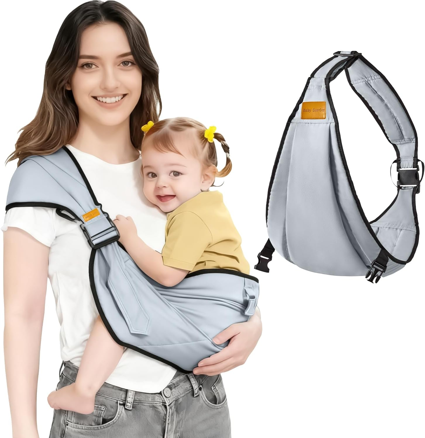 Pearyaest Baby Carrier Toddler Sling,Upgraded Dual Protection & Widened Shoulder Strap Ergonomic Baby Carrier, Adjustable, for Toddlers 3-18KG, Lightweight for Travel, Shopping, and Daily Use
