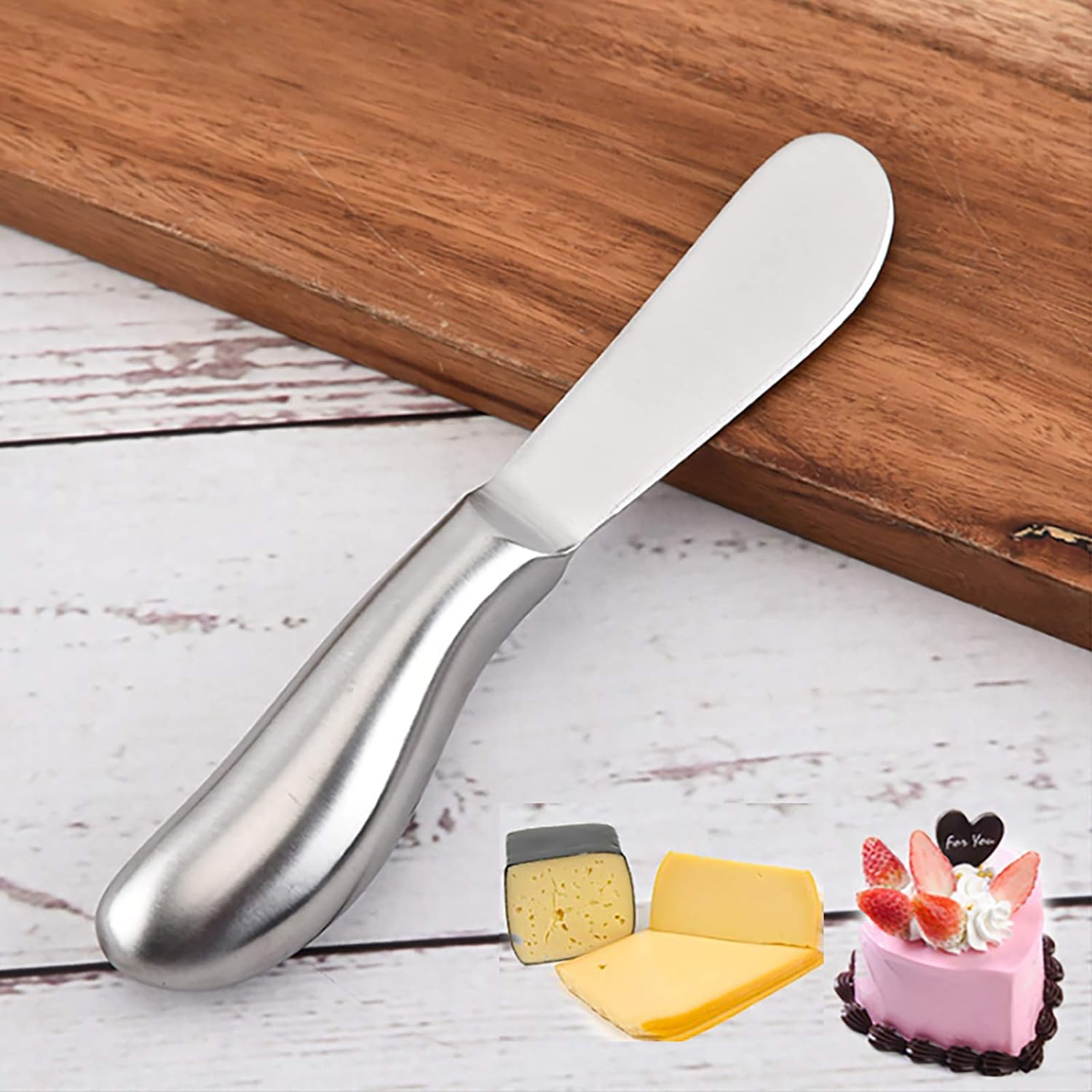 VANRA Spreader Knife Set 4-Piece Butter Knife Stainless Steel Cheese Knife Set Small Bread Cream Knives 5.3-Inch image number 5