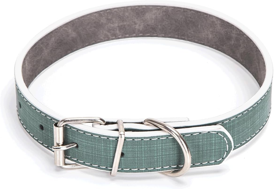 Strong PU Leather Dog Collar, Adjustable and Durable; Ideal for Walking and Pet Training. image number 5