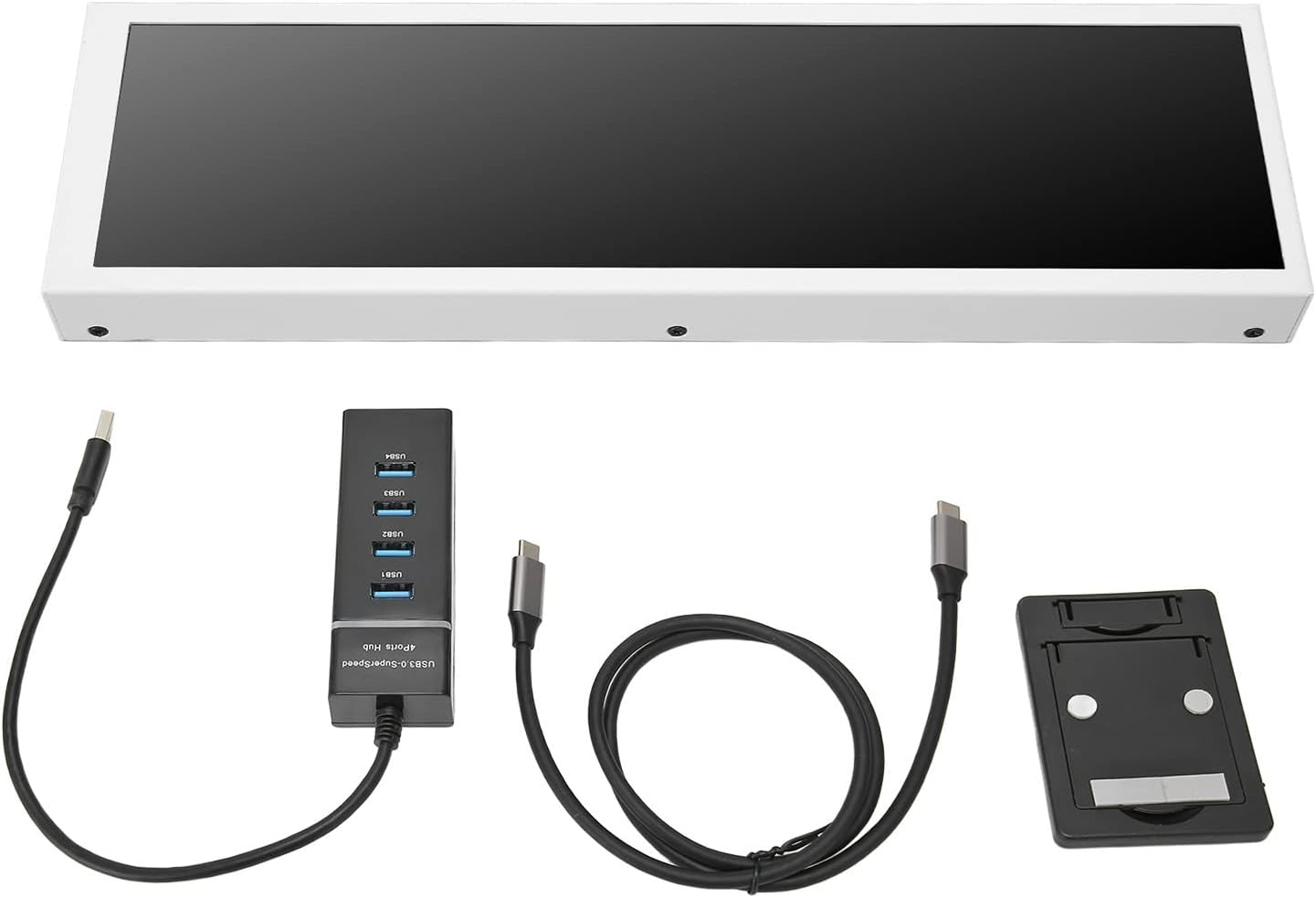 PC Temperature Monitor LCD Screen - 8.8 Inch 1920X480 IPS Secondary Display for ARGB Computer Case (White) image number 3