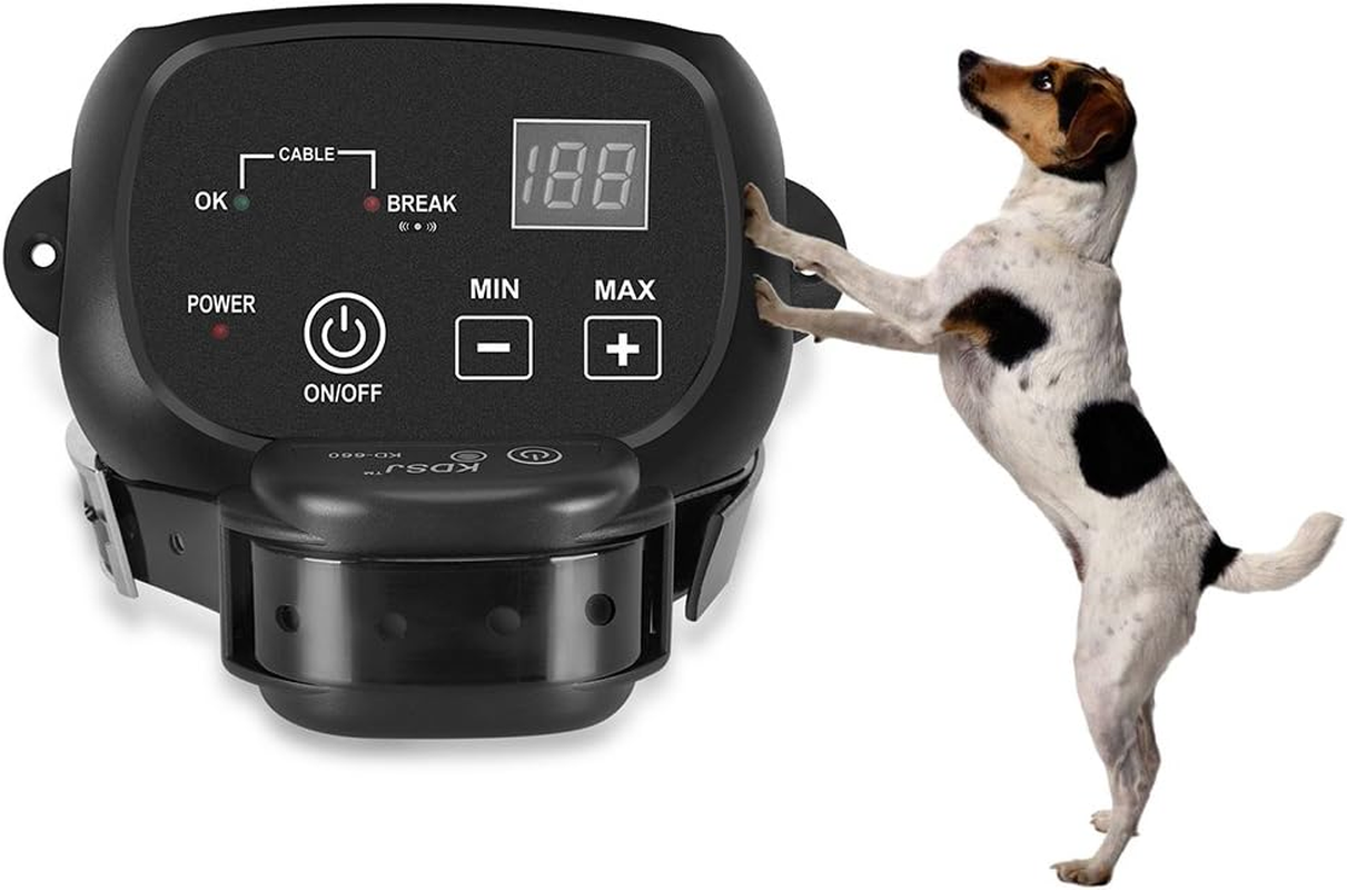 Electric Dog Fence, Pet Containment System (Aboveground/Underground, 650 Ft Wire, IP66 Waterproof/Rechargeable Collar, Shock/Tone Correction, for 1 Dog) image number 5