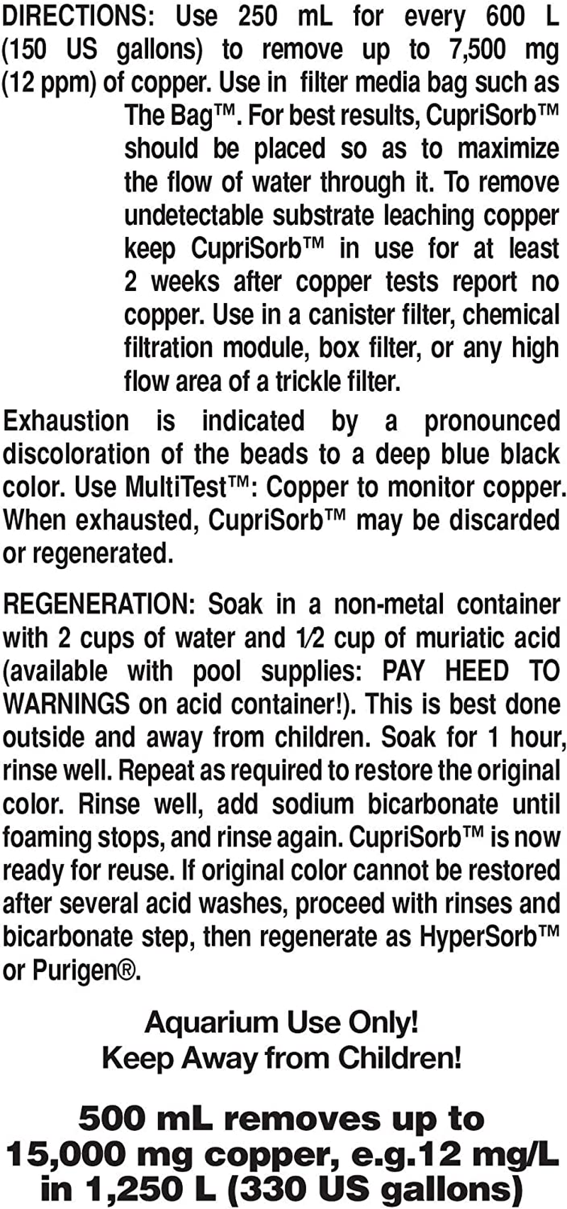 Seachem Cuprisorb Powerful Adsorbent (SC203) image number 2